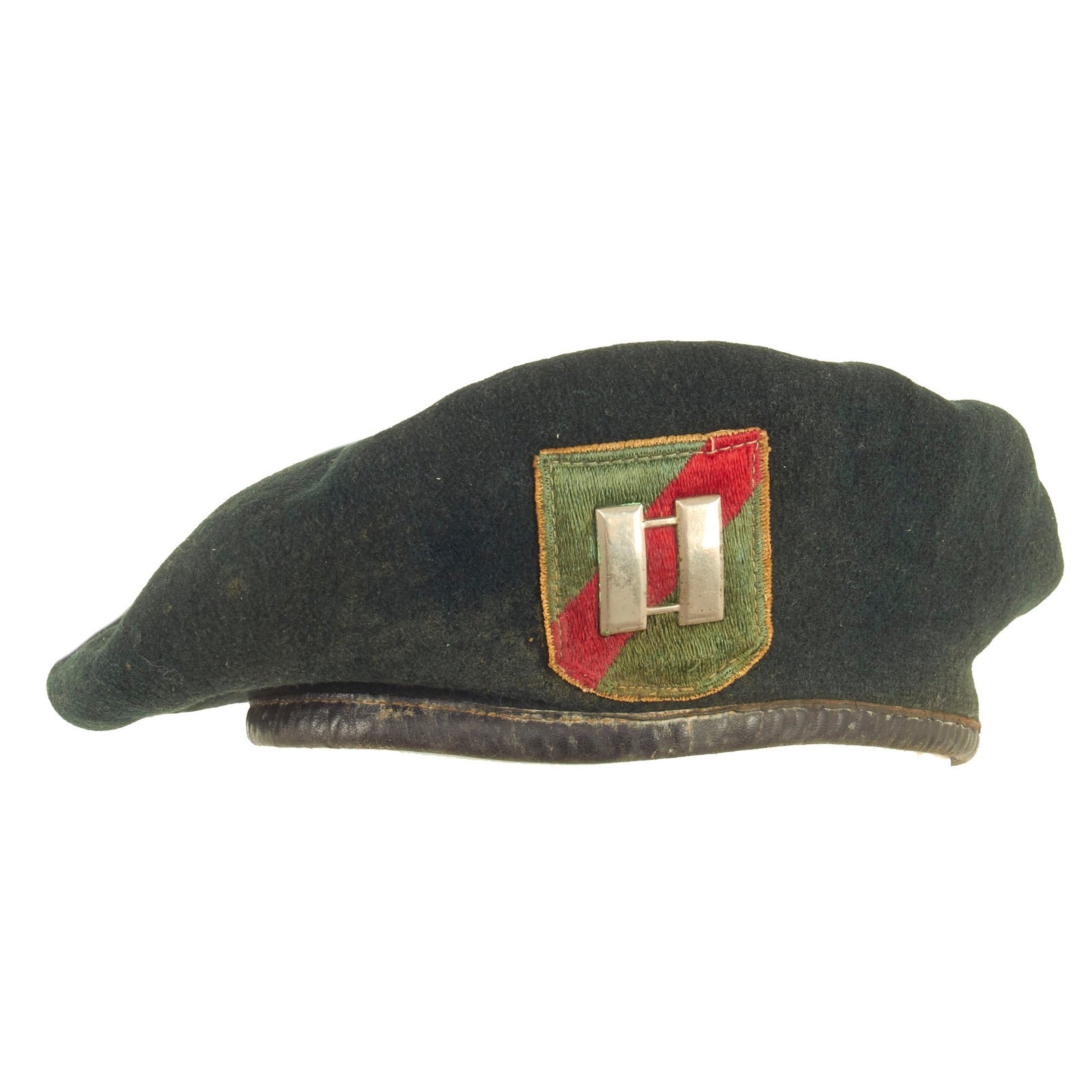 Buy Original U.S. Vietnam War US Army National Guard 20th Special Forces Group Airborne Green Beret With Period Applied Captain’s Bars - Size 7 ⅛ | Original Firearms Antique For Sale