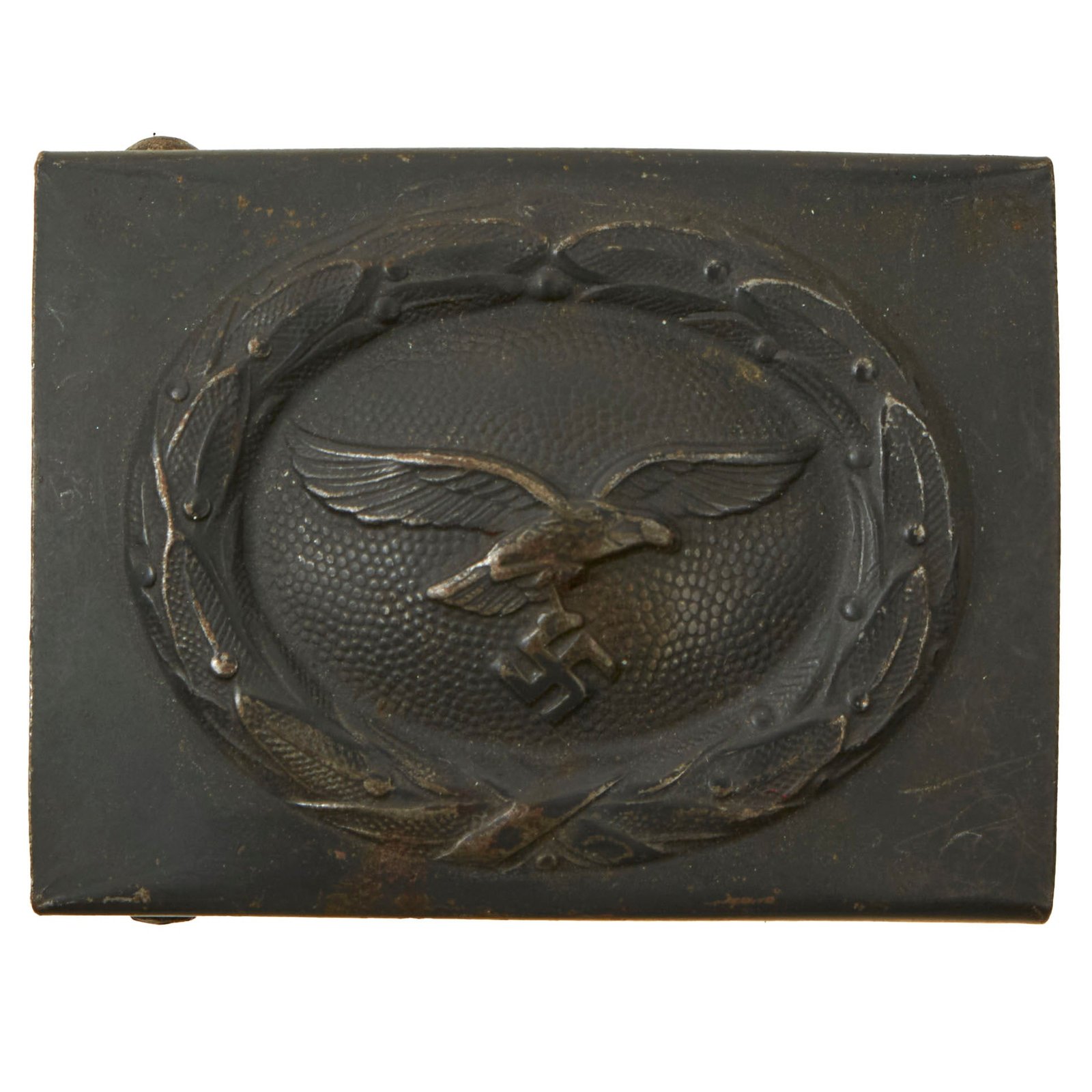Buy Original German WWII Luftwaffe Steel Belt Buckle by Dr. Franke & Co. of Lüdenscheid - dated 1942 | Original Firearms Antique For Sale