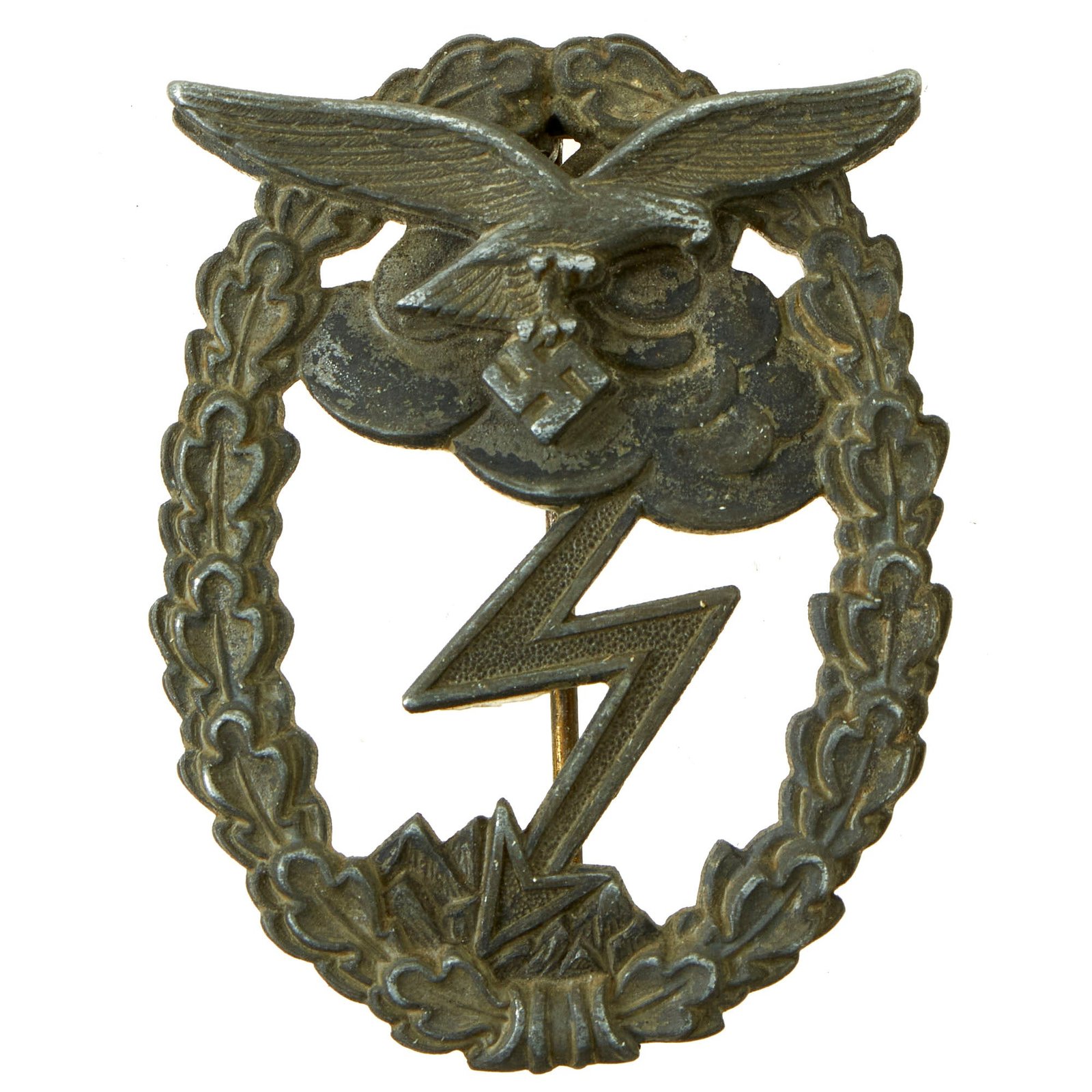 Buy Original German WWII Luftwaffe Ground Assault Badge - Unmarked C.E. Juncker - Erdkampfabzeichen der Luftwaffe | Original Firearms Antique For Sale