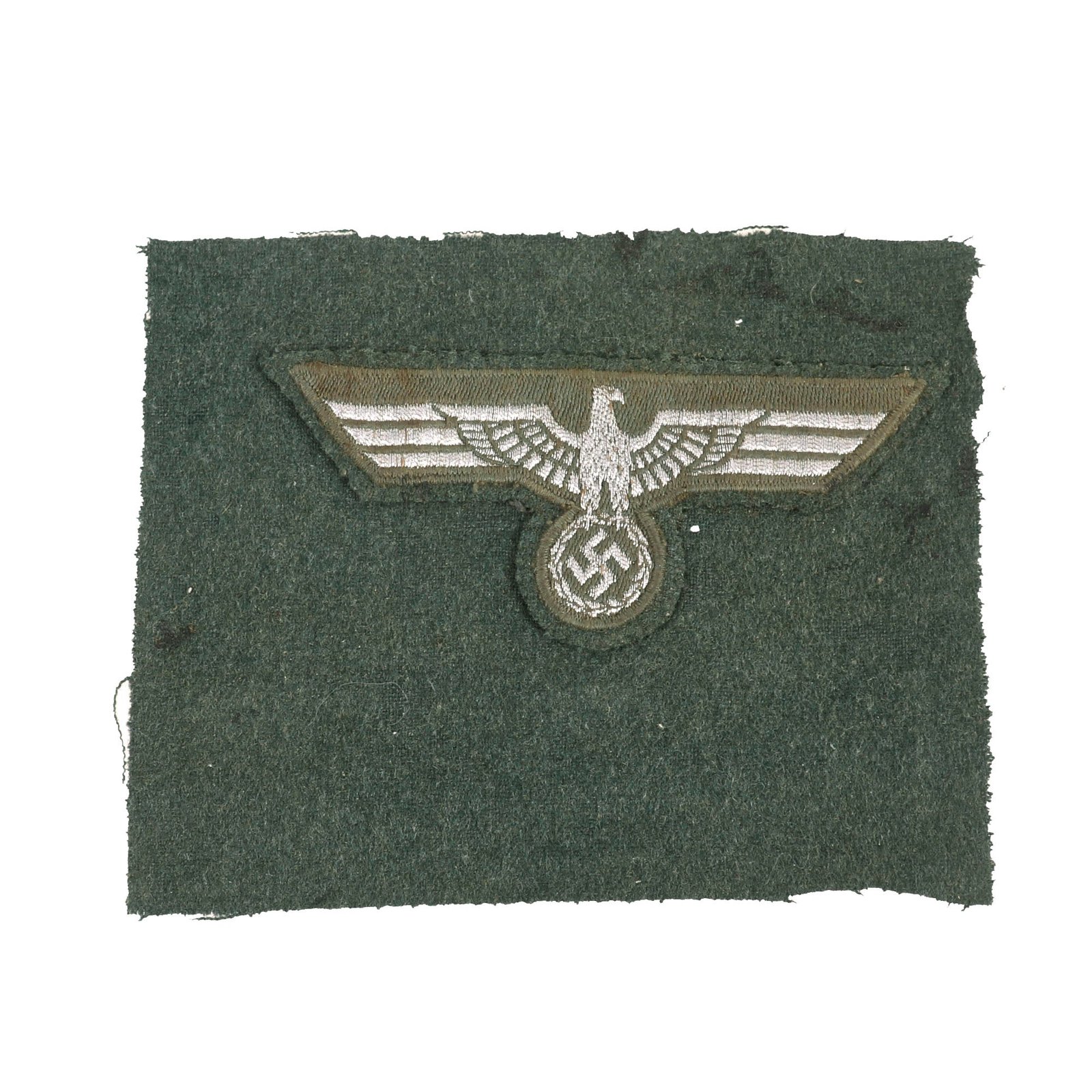 Buy Original German WWII Heer Army NCO & Officer Machine Embroidered Breast Eagle - Uniform Cut Off | Original Firearms Antique For Sale