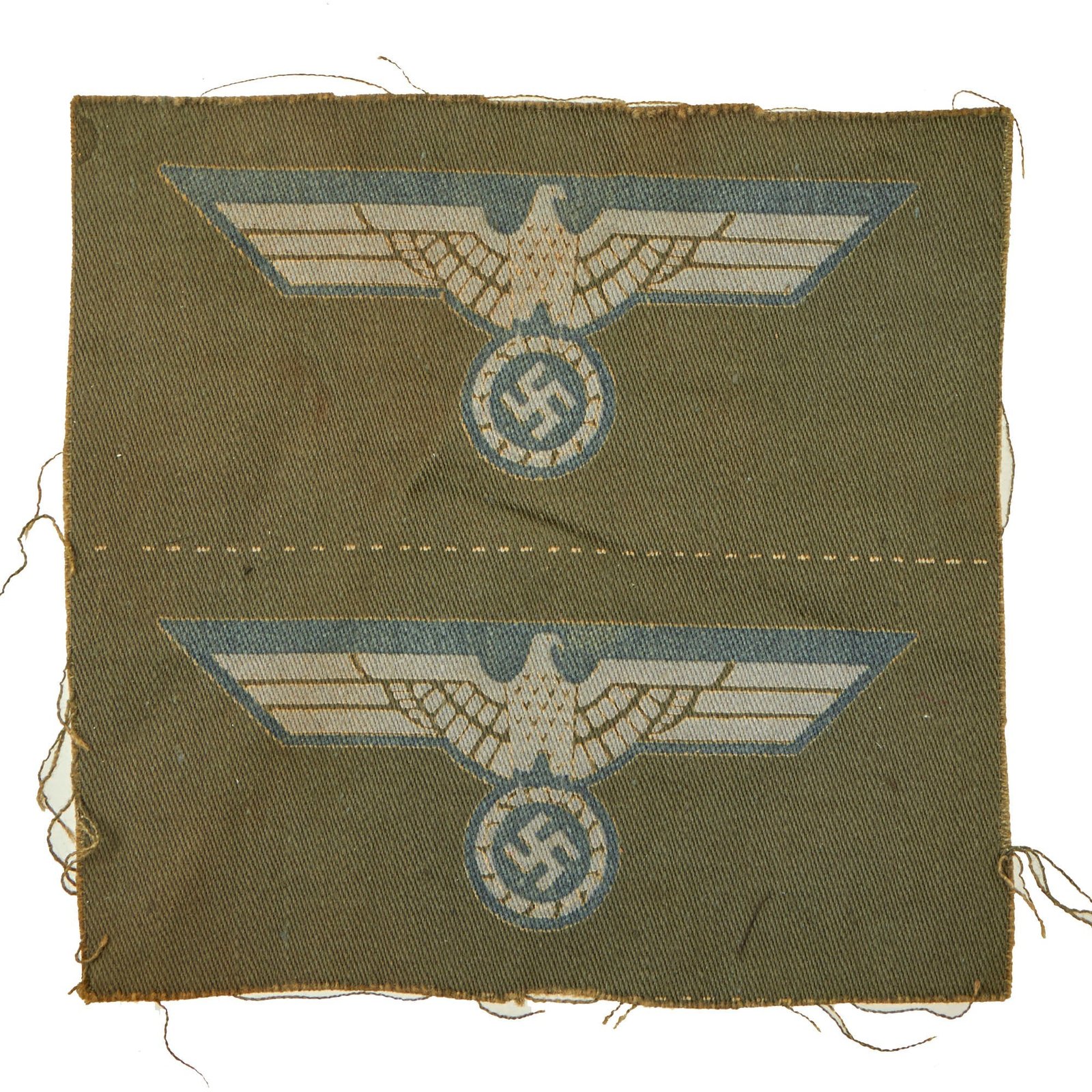 Buy Original German WWII Set of Two Late War Heer Army Printed Breast Eagles - Unissued | Original Firearms Antique For Sale