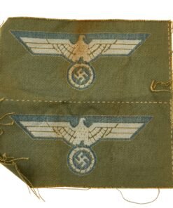 Buy Original German WWII Set of Two Late War Heer Army Printed Breast Eagles - Unissued | Original Firearms Antique For Sale