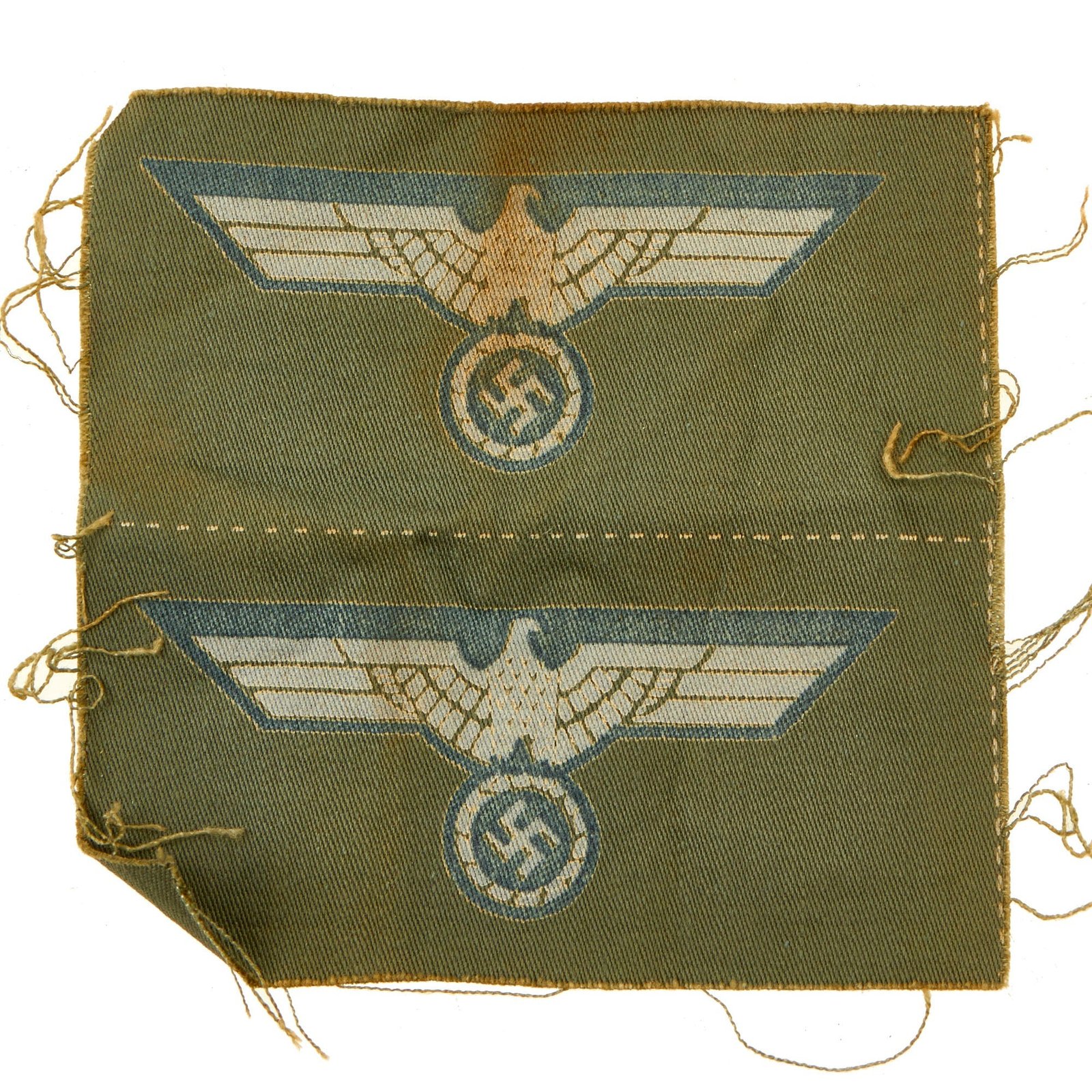 Buy Original German WWII Set of Two Late War Heer Army Printed Breast Eagles - Unissued | Original Firearms Antique For Sale