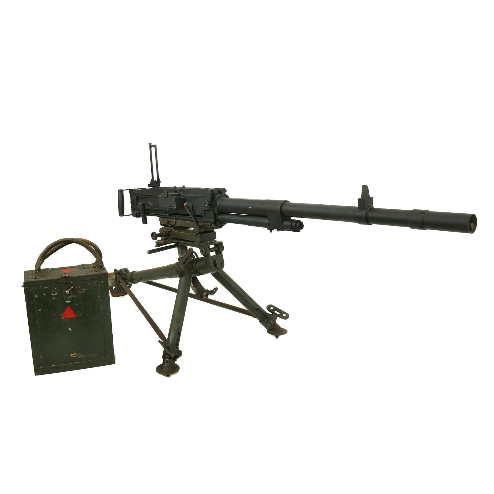 Buy Original Italian WWII Breda Model 37 Display Machine Gun with Tripod and Feed Strip Chest | Original Firearms Antique For Sale