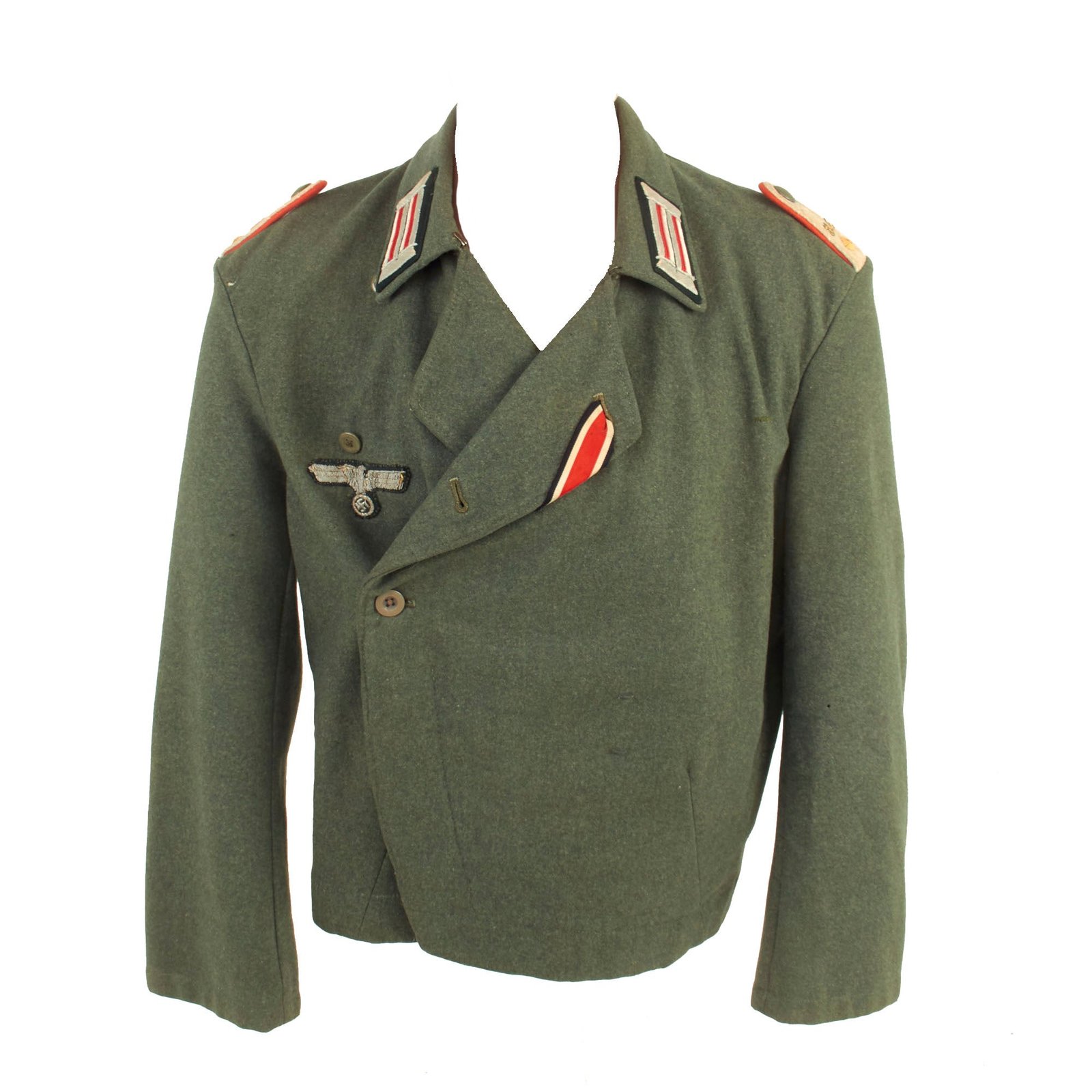 Buy Original German WWII Heer Sturmartillerie Oberleutnant Officer's Sturmgeschütz Wrap Uniform Tunic dated 1941 - StuG Wrapper | Original Firearms Antique For Sale