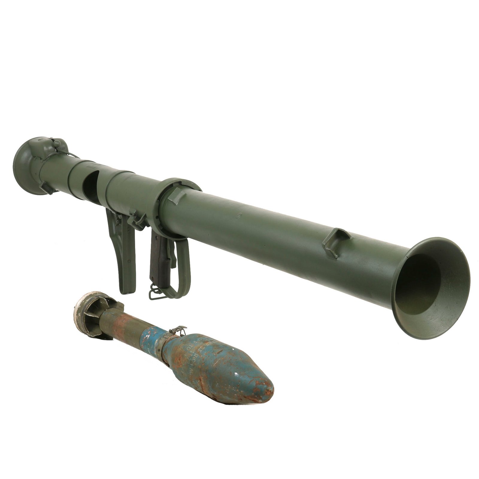 Buy Original U.S. Deactivated M20 A1 B1 3.5 Inch Super Bazooka Rocket Launcher with Inert 1953 Dated Practice Rocket | Original Firearms Antique For Sale