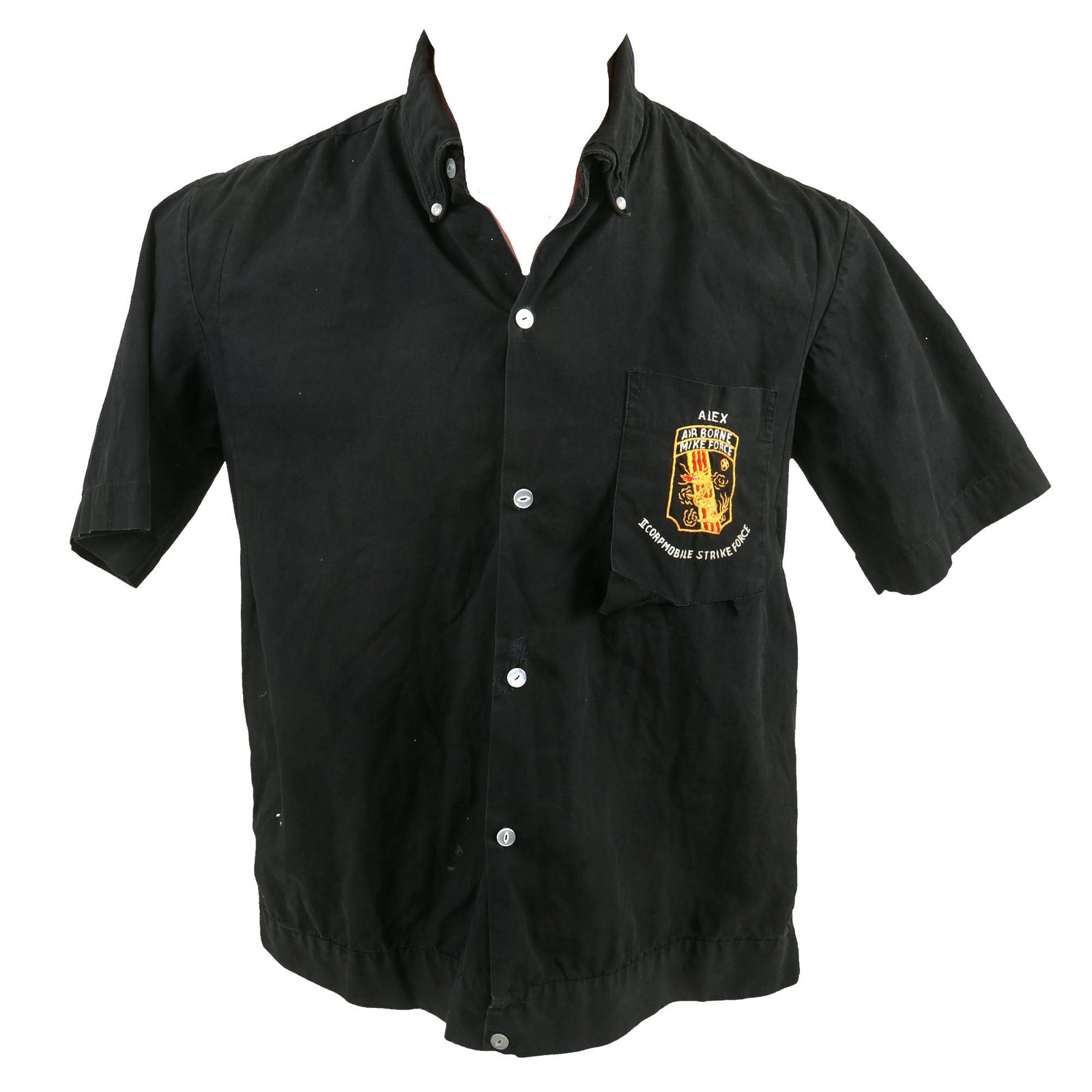 Buy Original U.S. Vietnam War MIKE Force II Corps Mobile Strike Force Theatre-Made Shirt | Original Firearms Antique For Sale