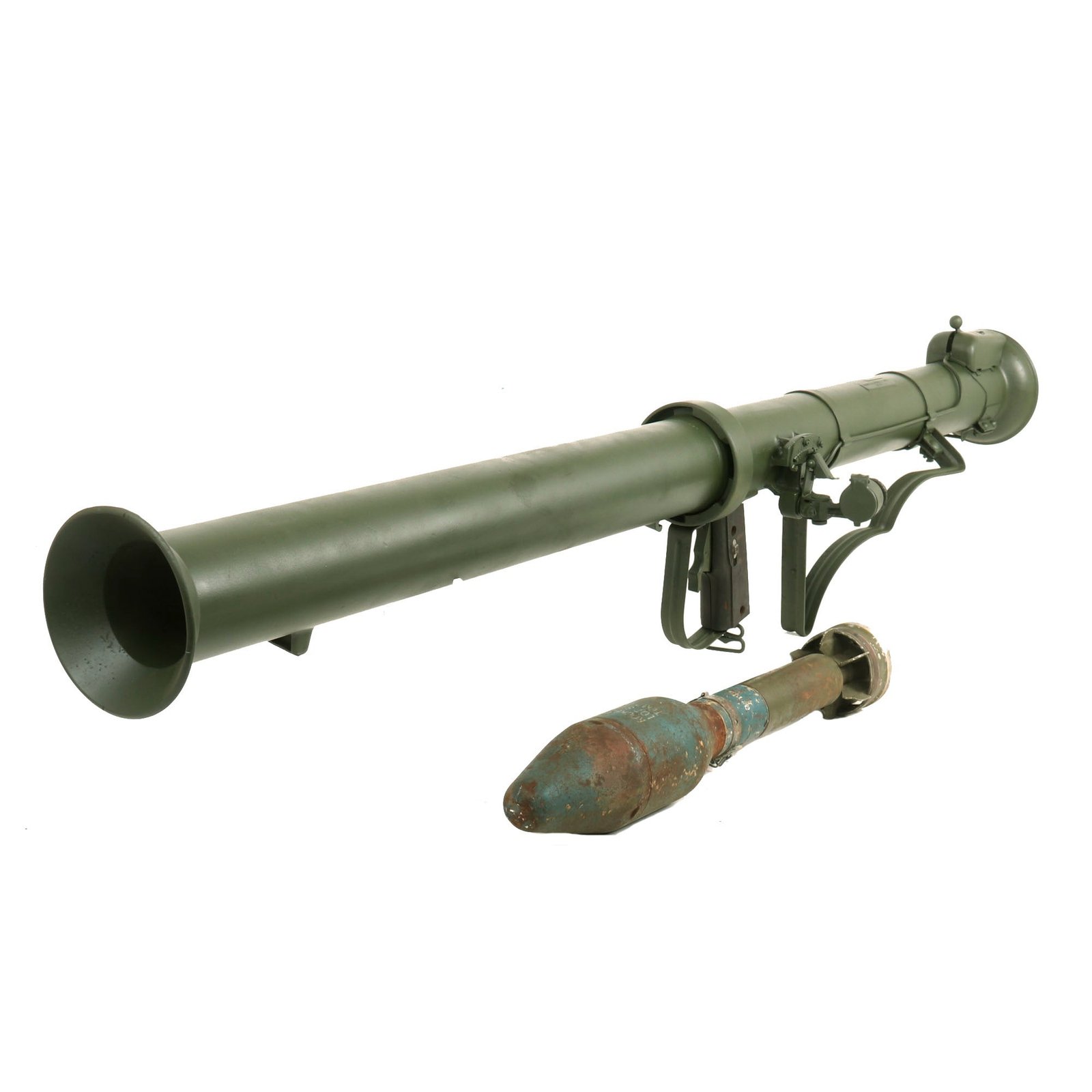 Buy Original U.S. Deactivated M20 A1 B1 3.5 Inch Super Bazooka Rocket Launcher with Inert 1972 Dated Practice Rocket | Original Firearms Antique For Sale