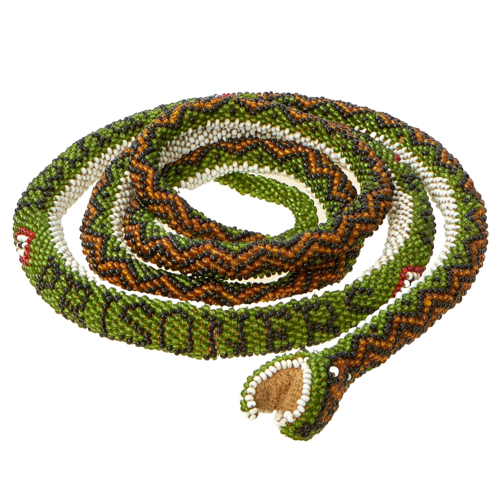 Buy Original WWI Ottoman Empire Turkish Prisoner of War Souvenir Beadwork Snake - Dated 1917 | Original Firearms Antique For Sale