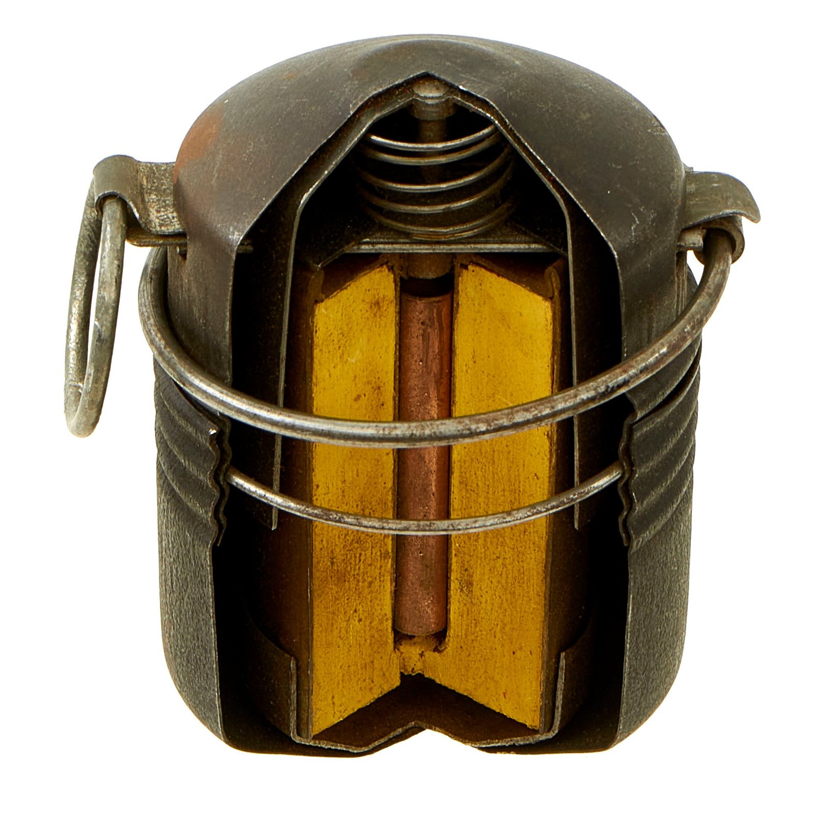 Buy Original WWII Era Italian Model 35 Style Inert Grenade Cutaway | Original Firearms Antique For Sale