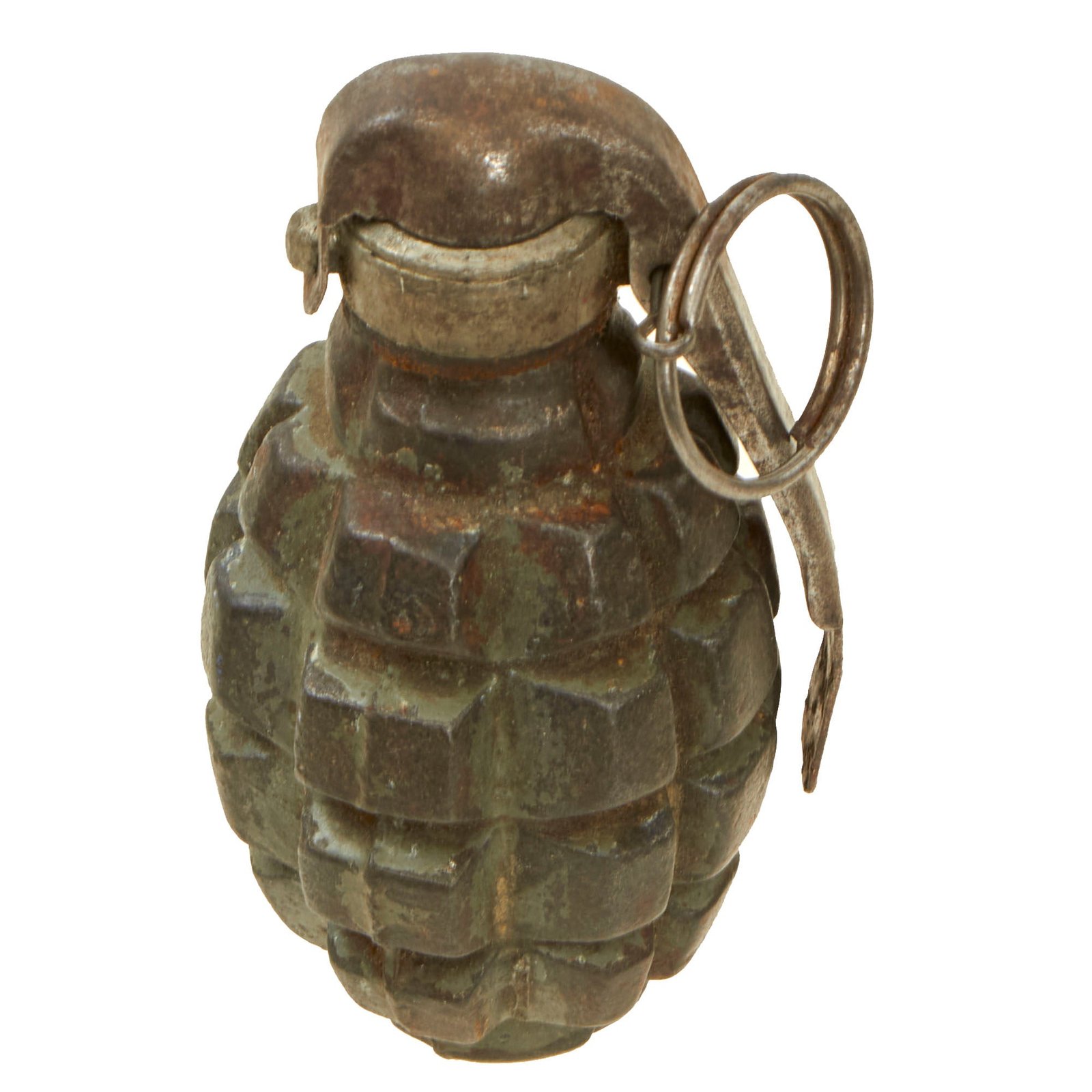 Buy Original French WWI F1 Fragmentation Hand Grenade with Billant Modèle 1916 Fuse - Inert | Original Firearms Antique For Sale