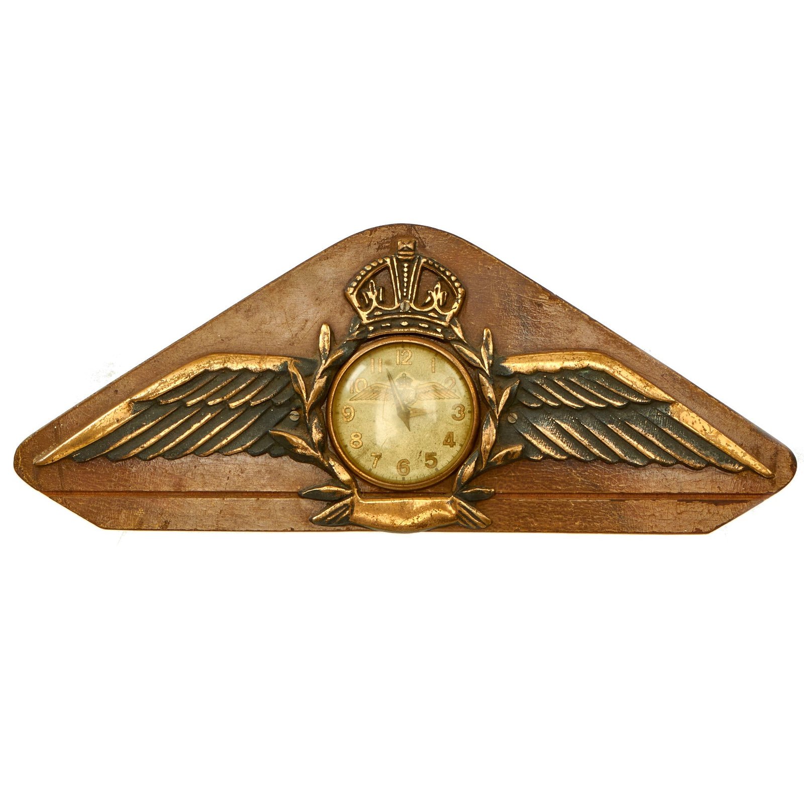 Buy Original Canadian WWII Era Brass Royal Canadian Air Force Desktop Clock | Original Firearms Antique For Sale