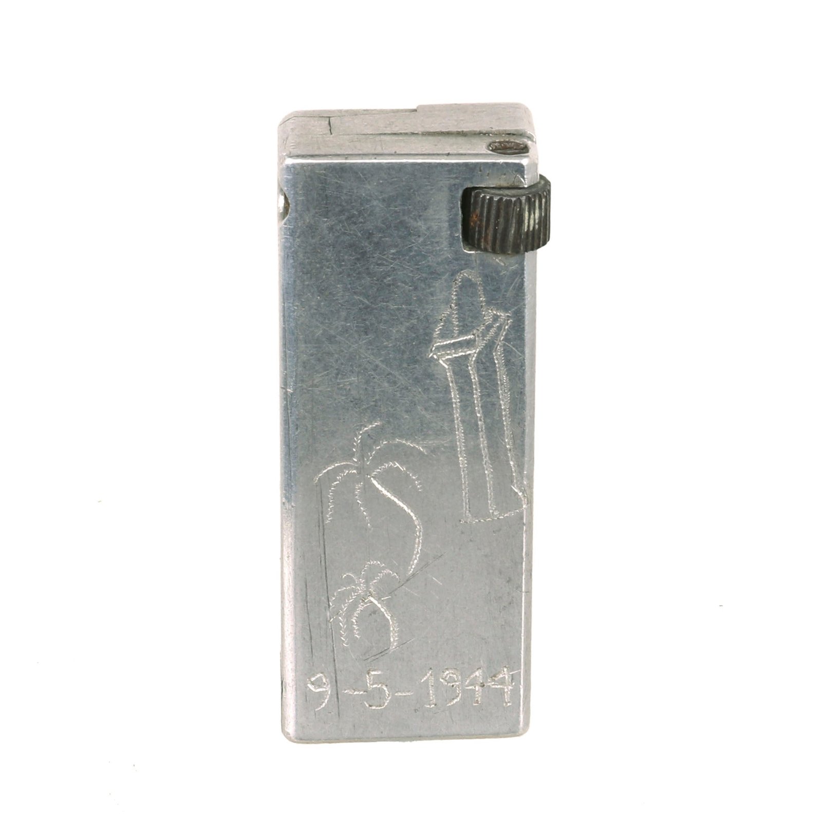 Buy Original German WWII Prisoner of War Made Lighter Dated 1944 - P.W. Camp 131 Van Nest | Original Firearms Antique For Sale
