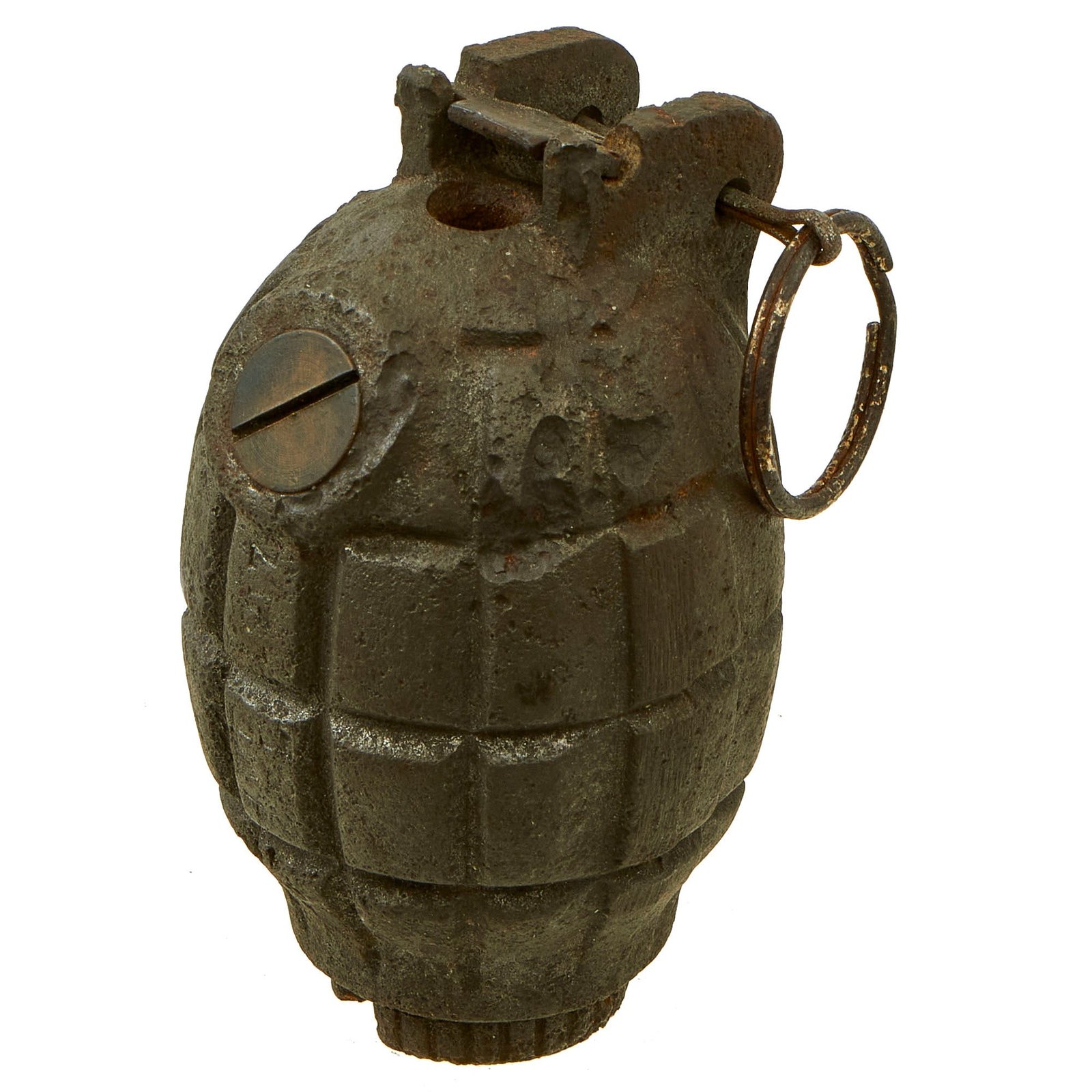 Buy Original British WWI / WWII Inert Mills Bomb No. 5 MKI Grenade by J.M. Doughty & Sons Ltd - Matching Maker on all Components | Original Firearms Antique For Sale