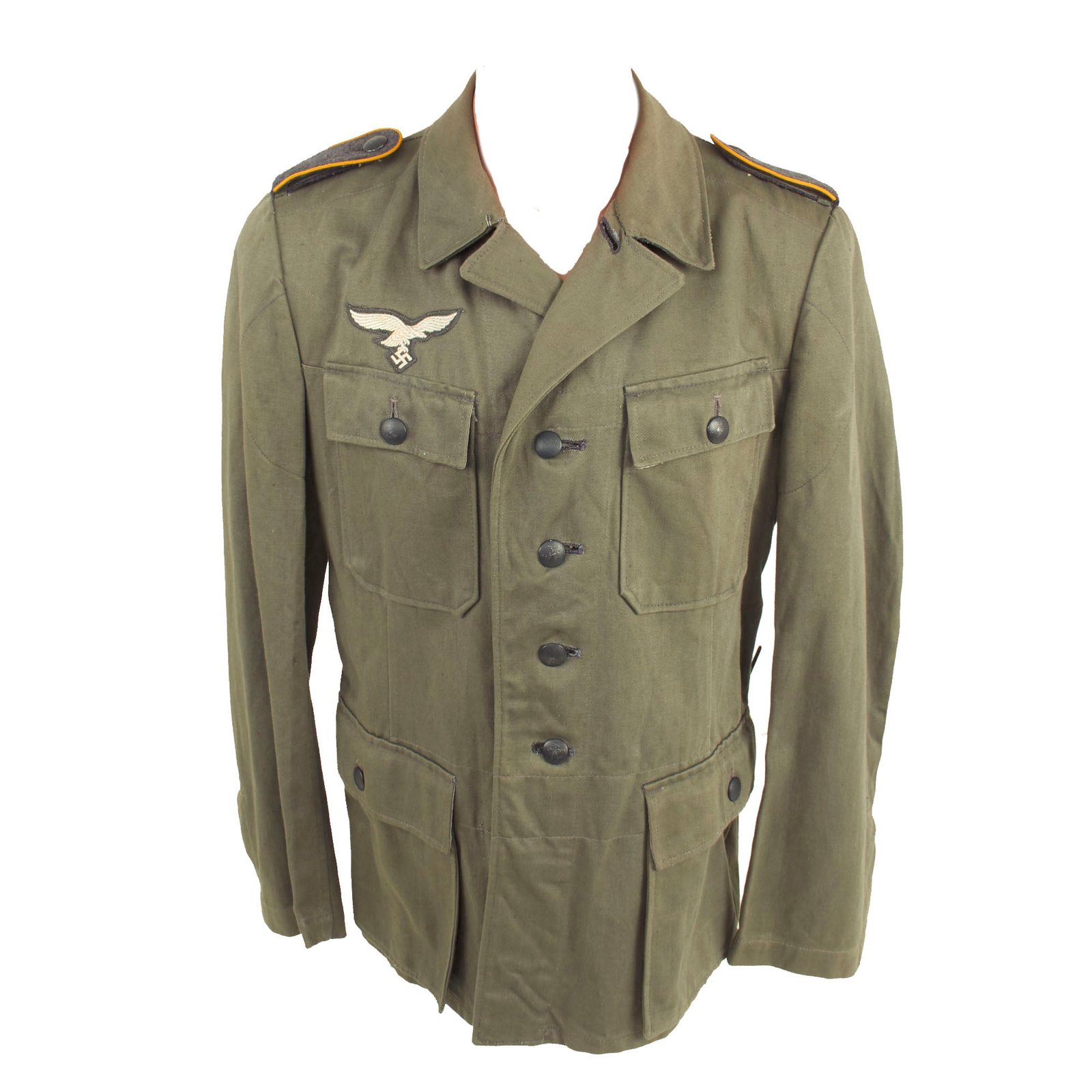 Buy Original German WWII Luftwaffe Flight Branch Enlisted Combat Field Blouse Tunic - Excellent Condition | Original Firearms Antique For Sale