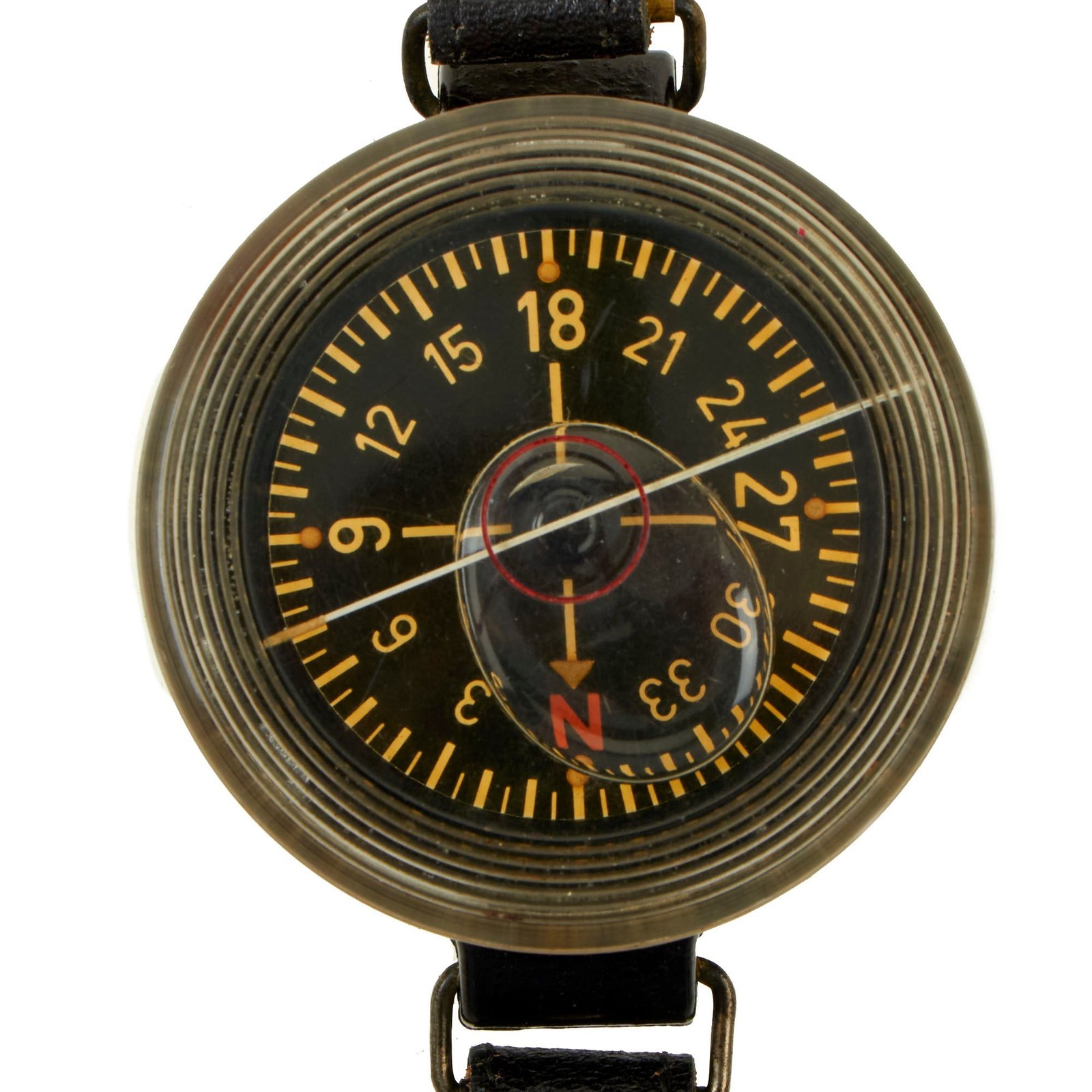 Buy Original German WWII Luftwaffe Aviator Early Model AK 39 Wrist Compass | Original Firearms Antique For Sale