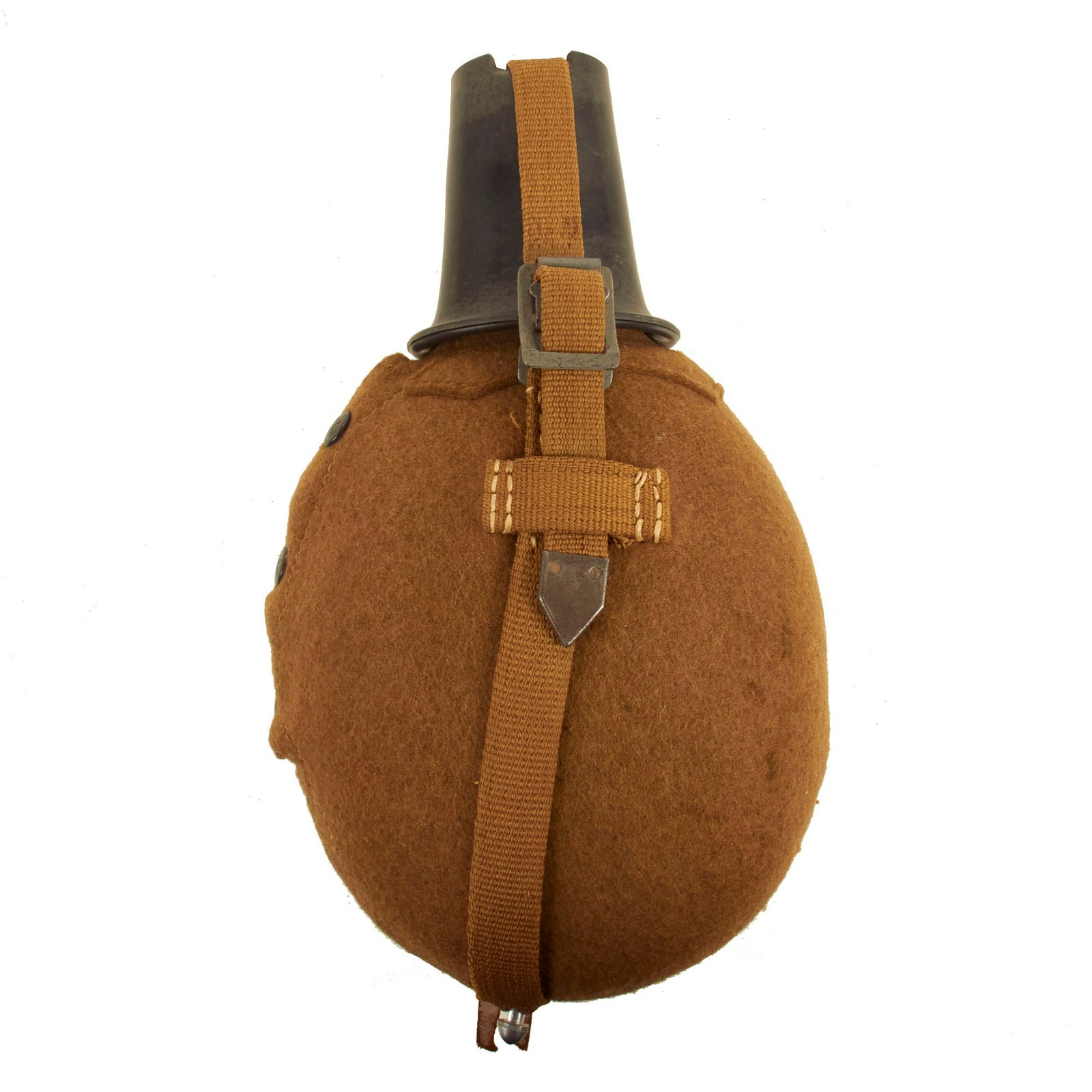 Buy Original Excellent Condition German WWII Afrikakorps Aluminum M31 Canteen with Canvas Harness & Bakelite Cup - dated 1942 | Original Firearms Antique For Sale