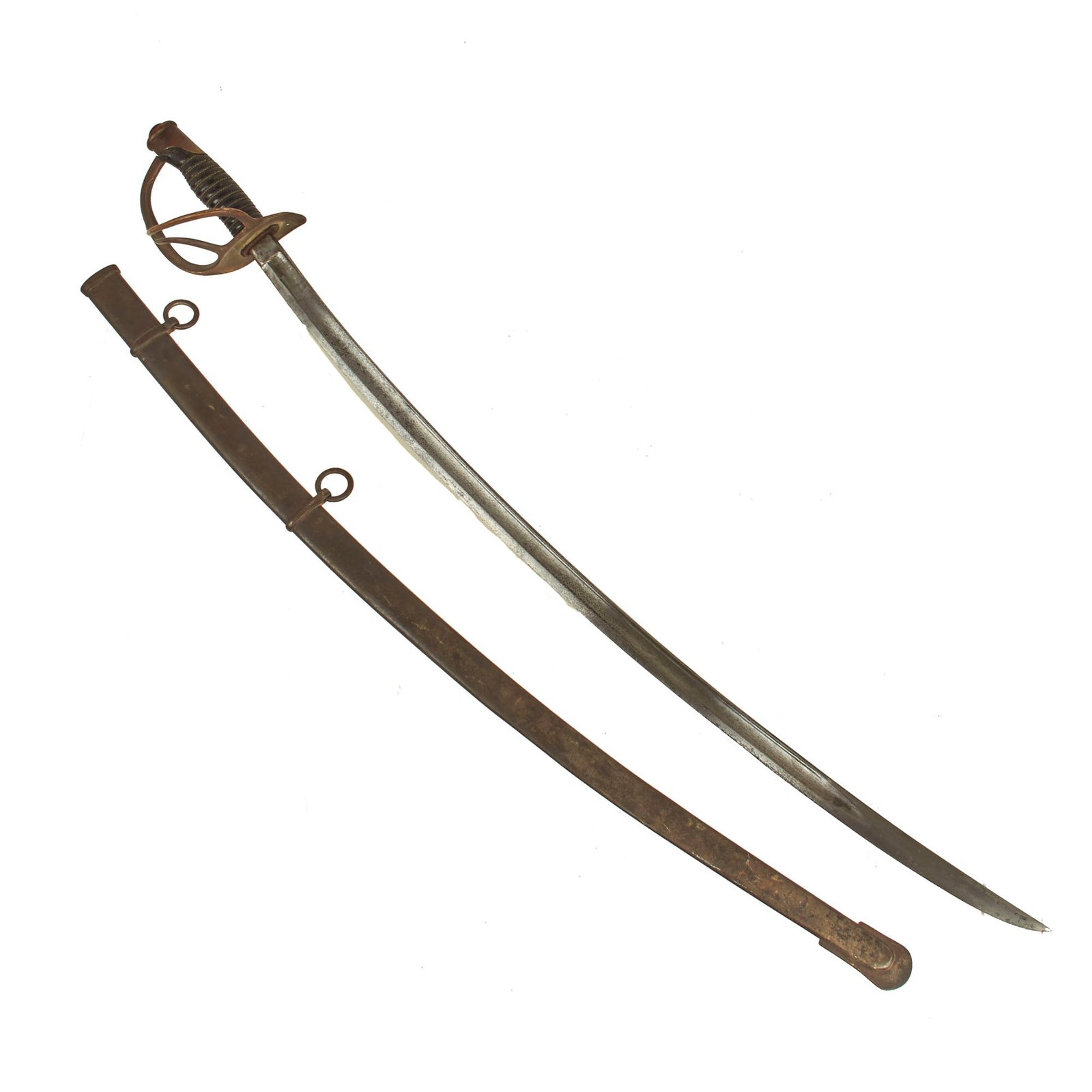 Buy Original U.S. Civil War Model 1860 Light Cavalry Saber with Scabbard - Dated 1864 | Original Firearms Antique For Sale