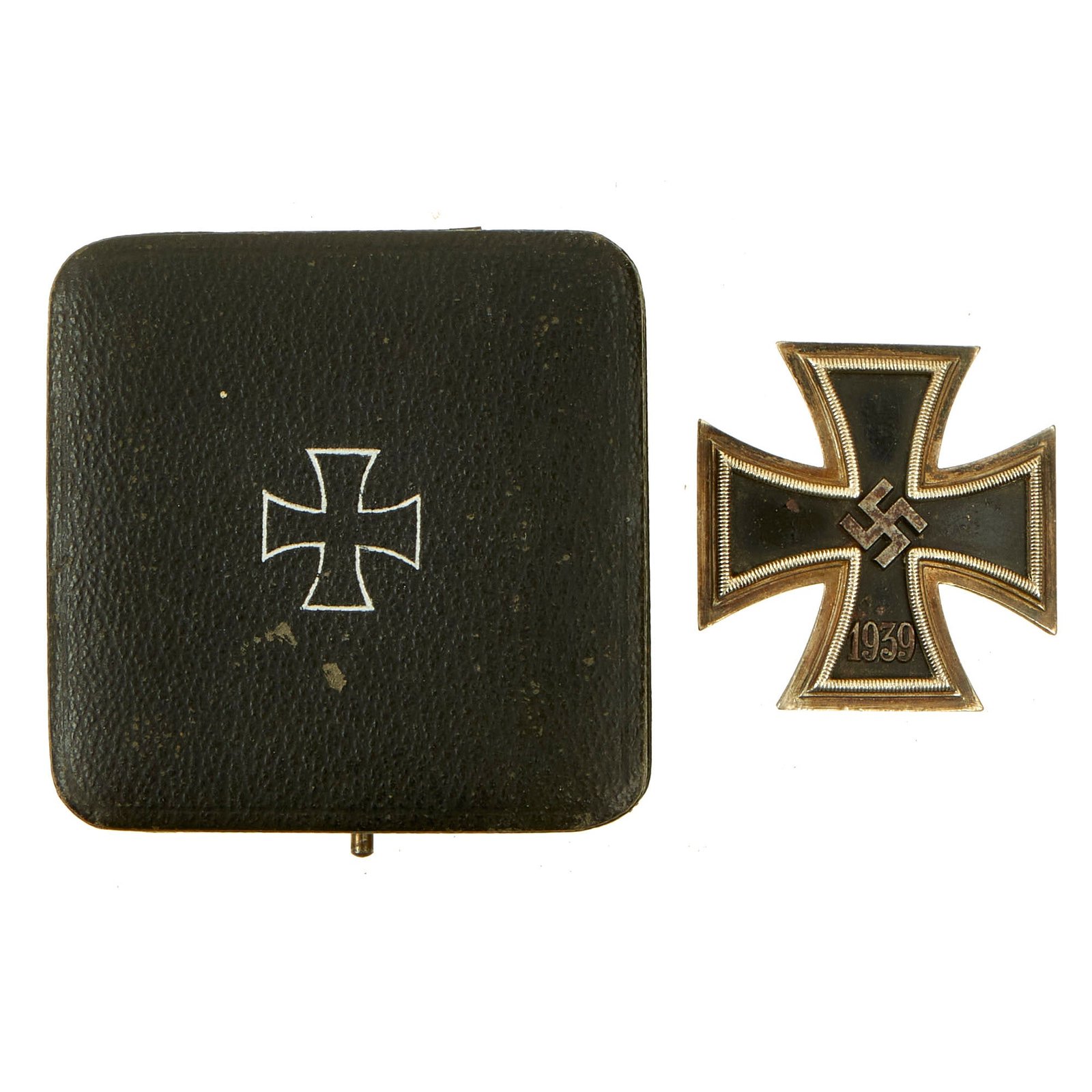 Buy Original German WWII Vaulted Iron Cross First Class 1939 in Case - EKI - Unmarked | Original Firearms Antique For Sale