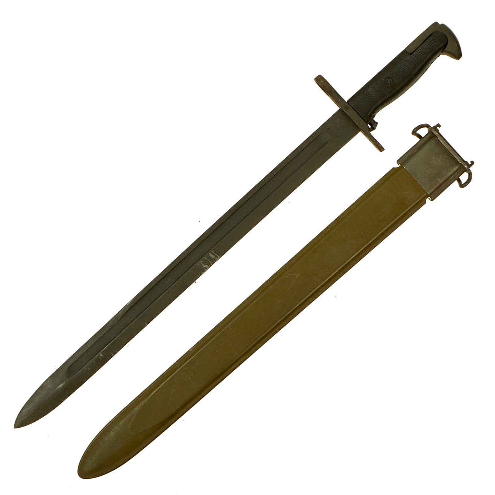 Buy Original U.S. WWII M1942 16" Garand Rifle Bayonet by Oneida Limited with M3 Scabbard - dated 1942 | Original Firearms Antique For Sale