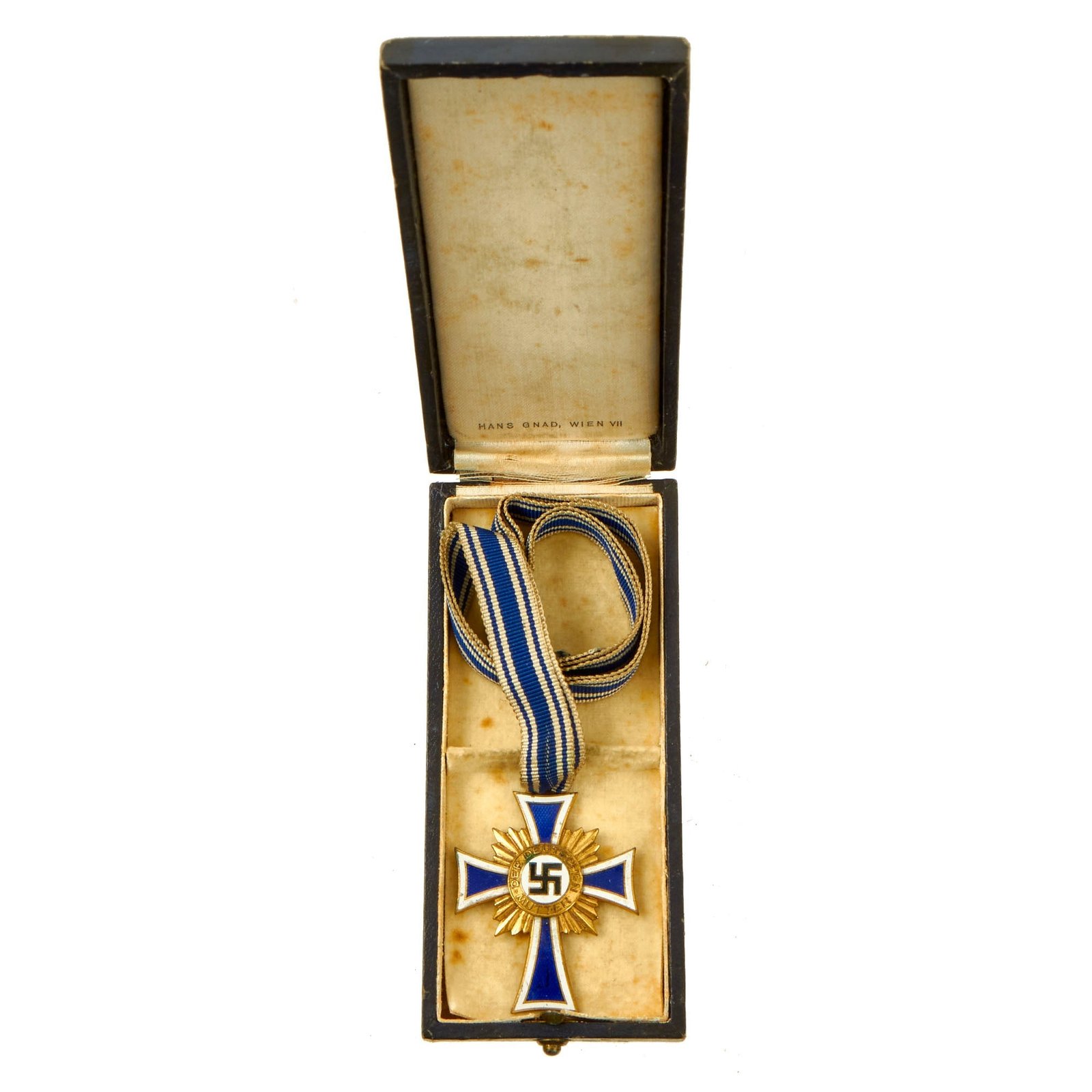 Buy Original German WWII Cased Gold Mother’s Cross by Hans Gnad of Vienna | Original Firearms Antique For Sale