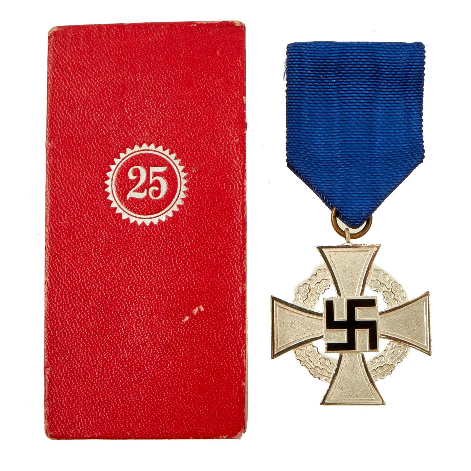 Buy Original German WWII 2nd Class 25 Year Civil Service Faithful Service Medal in Case by Paul Meybauer of Berlin | Original Firearms Antique For Sale