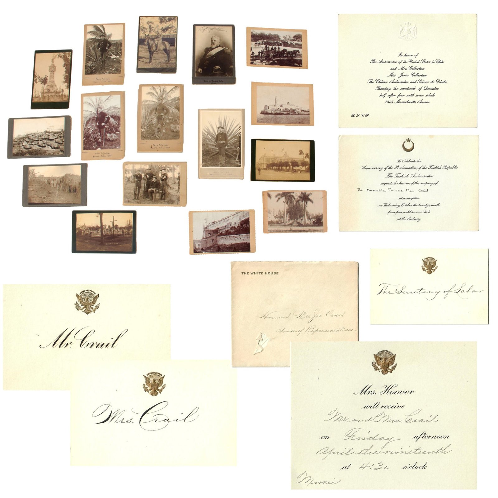 Original Spanish-American War Photo & Ephemera Grouping of Joe Crail, 12th Company Signal Corps, and Member of House of Representatives