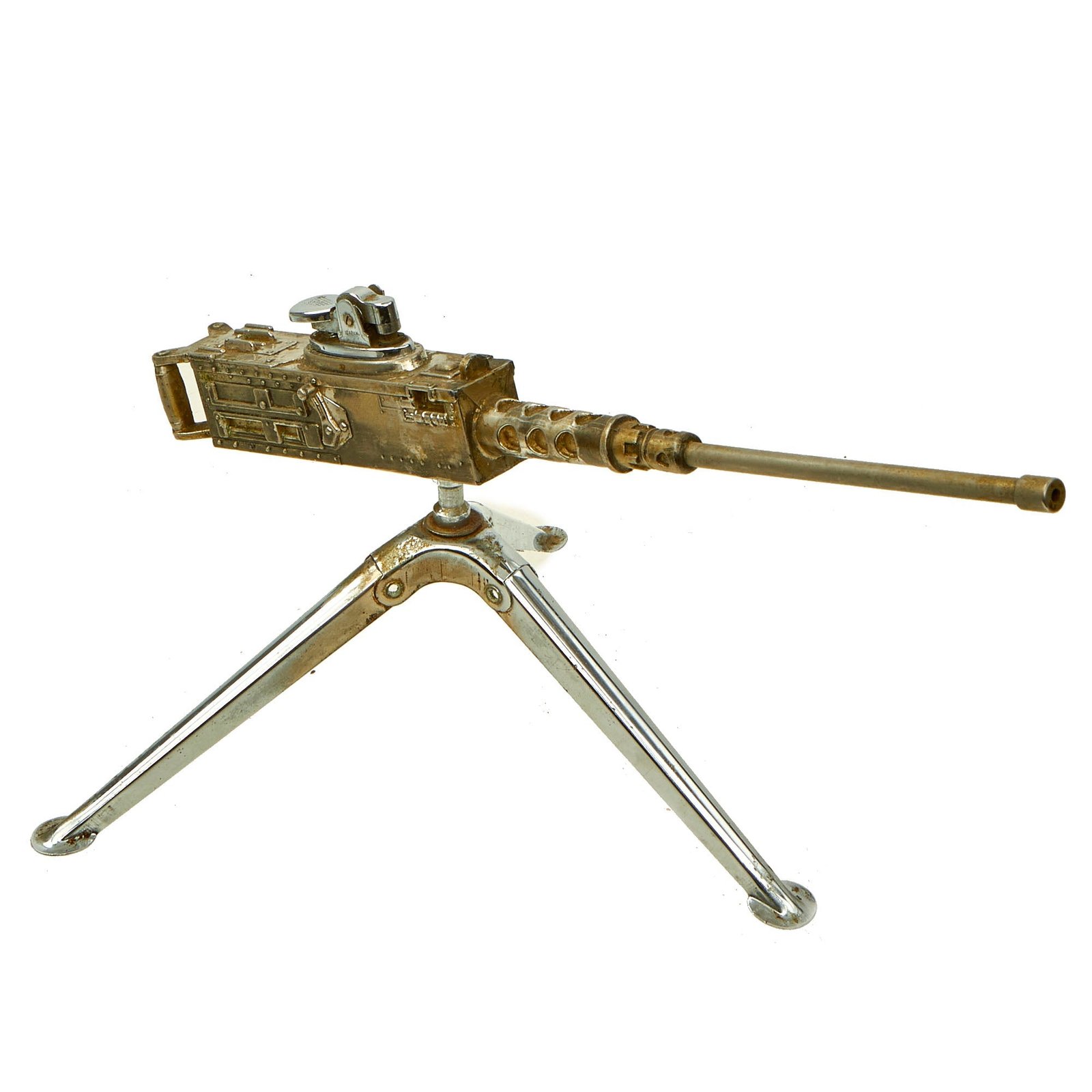 Buy Original F.N. Herstal M2HB Browning Heavy Machine Gun Souvenir Collector's Lighter on Stand - Made in Japan | Original Firearms Antique For Sale