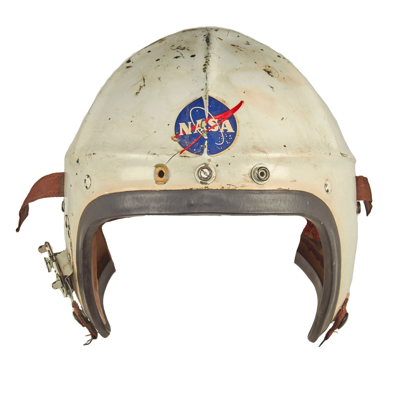 Buy Original U.S. 1950s Navy USN Gentex H-4 Flying Helmet with NASA Decals - Size Medium | Original Firearms Antique For Sale