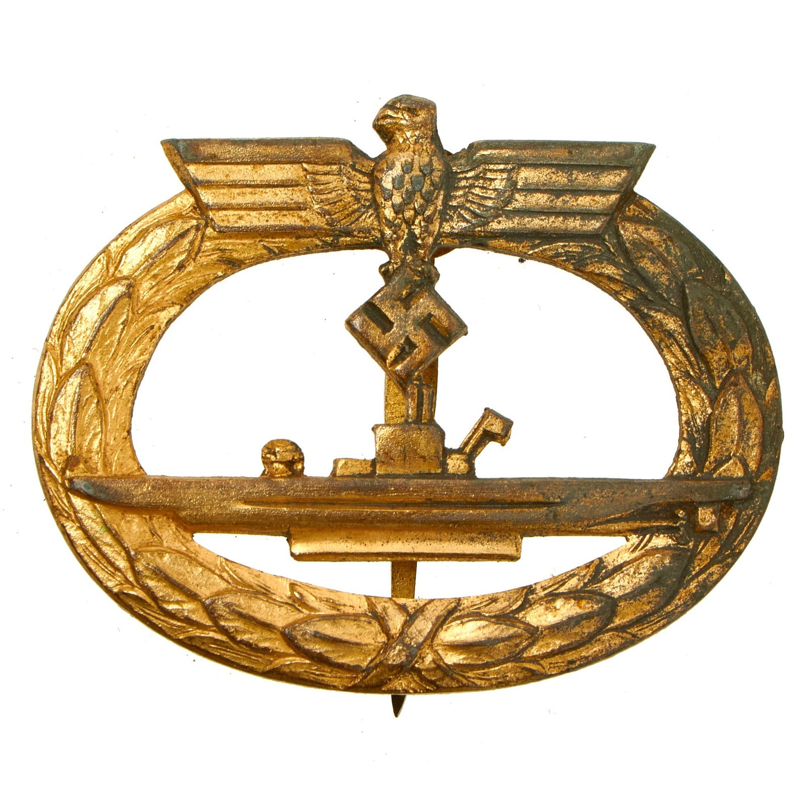 Buy Original German WWII French Made Kriegsmarine U-Boat War Badge - Bacqueville Attributed - U-Boot-Kriegsabzeichen | Original Firearms Antique For Sale