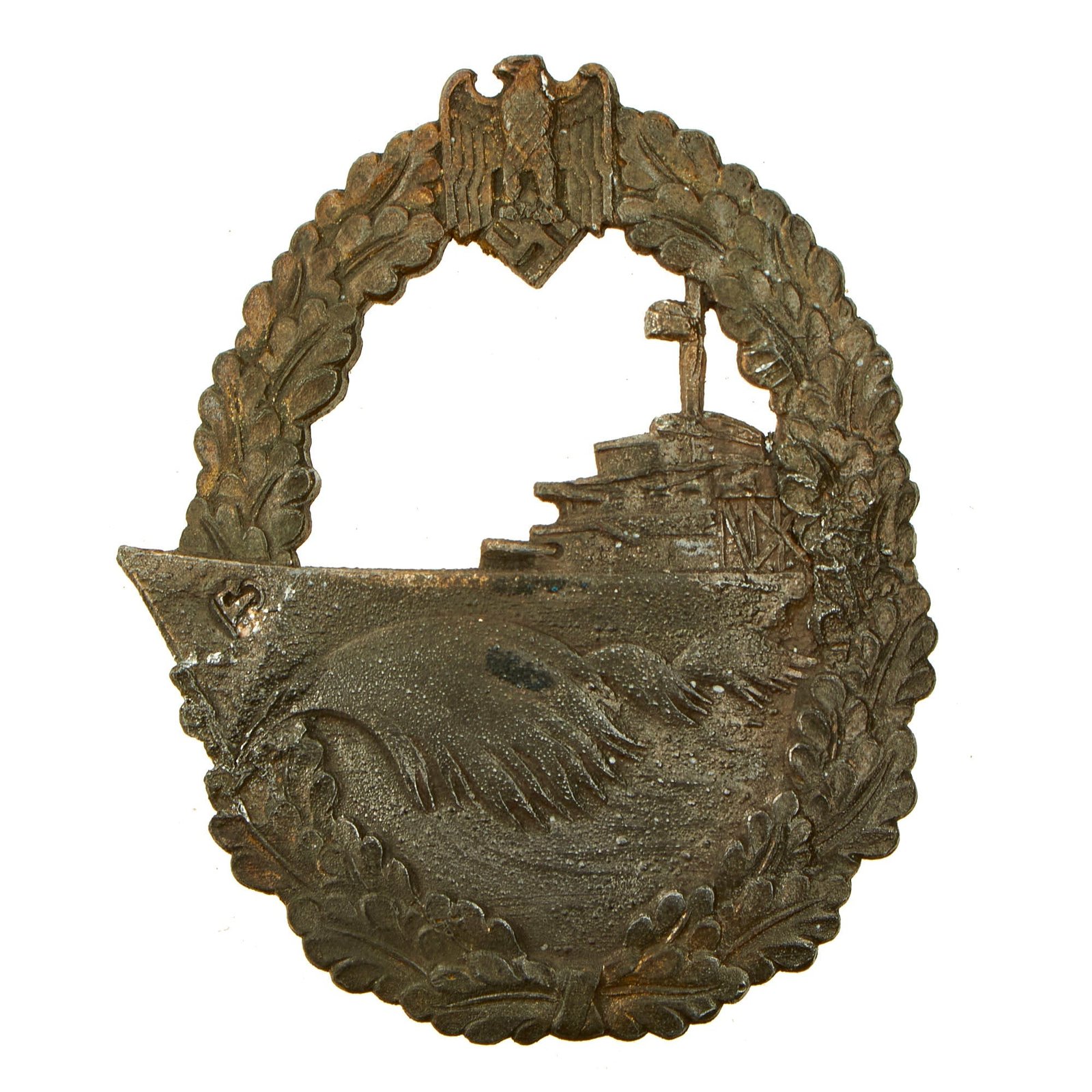 Buy Original German WWII French Made Kriegsmarine Destroyer War Badge - Bacqueville Attributed | Original Firearms Antique For Sale