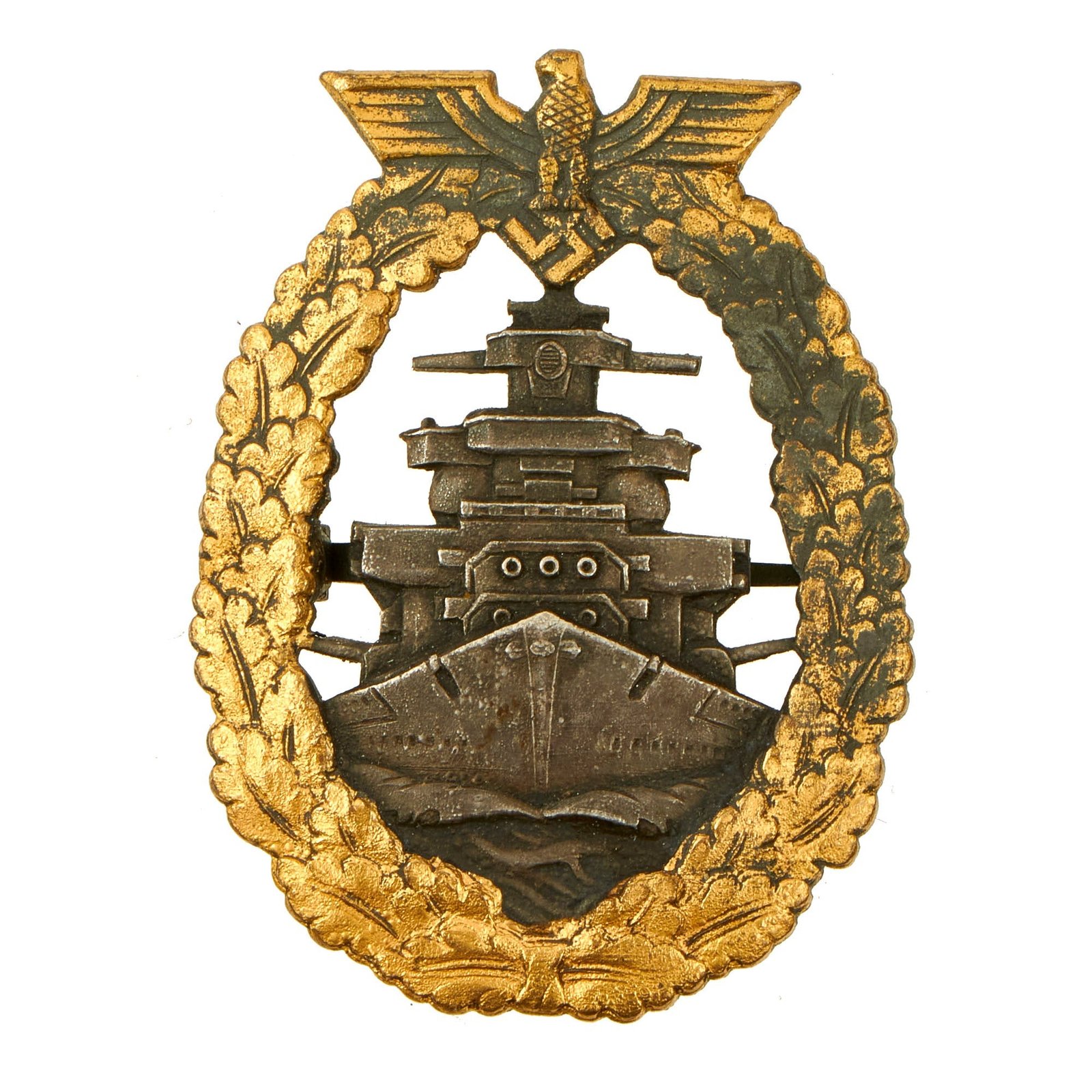 Buy Original German WWII French Made Kriegsmarine High Seas Fleet Badge - Bacqueville Attributed | Original Firearms Antique For Sale