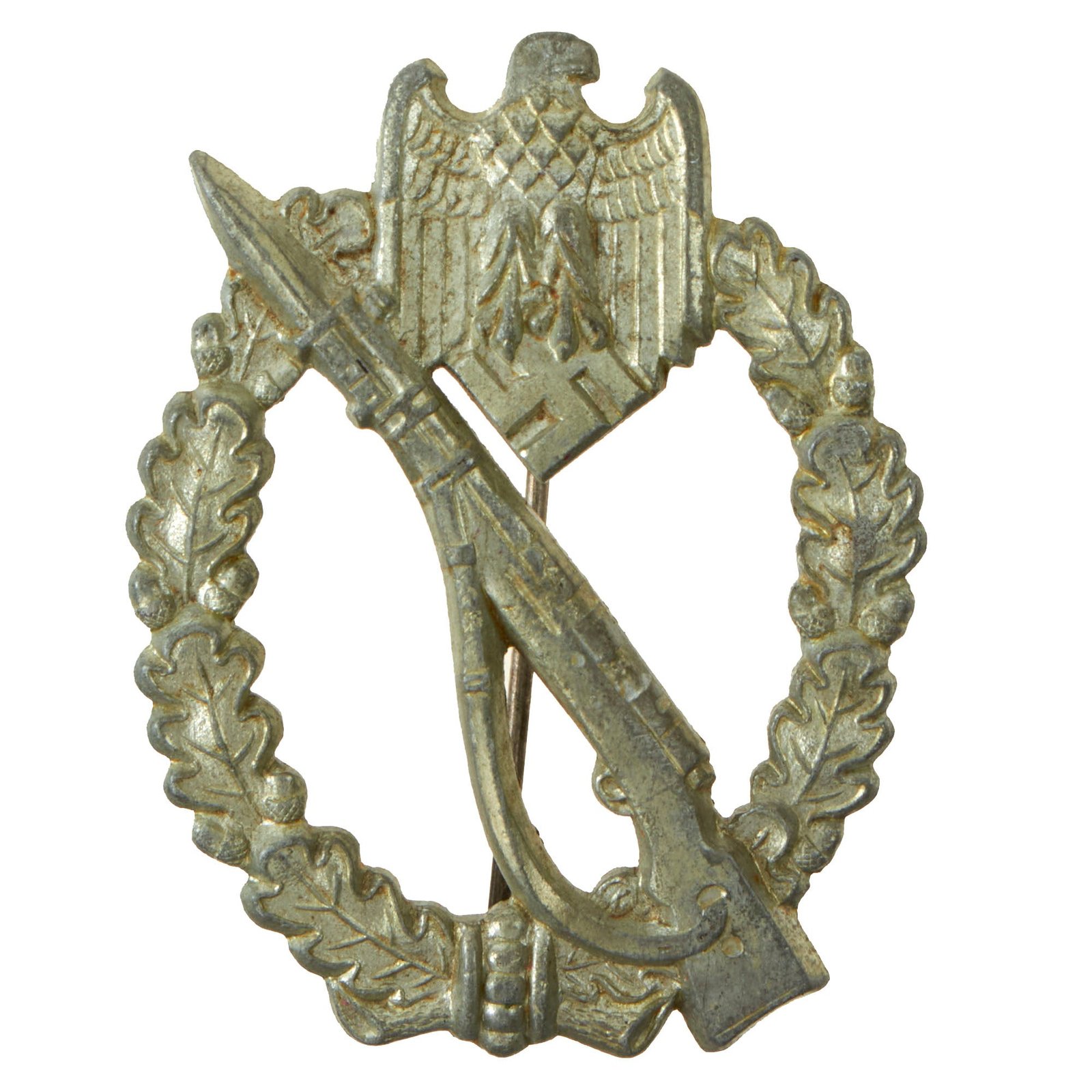 Buy Original German WWII Silver Grade Infantry Assault Badge by Gebrüder Wegerhoff of Lüdenscheid | Original Firearms Antique For Sale