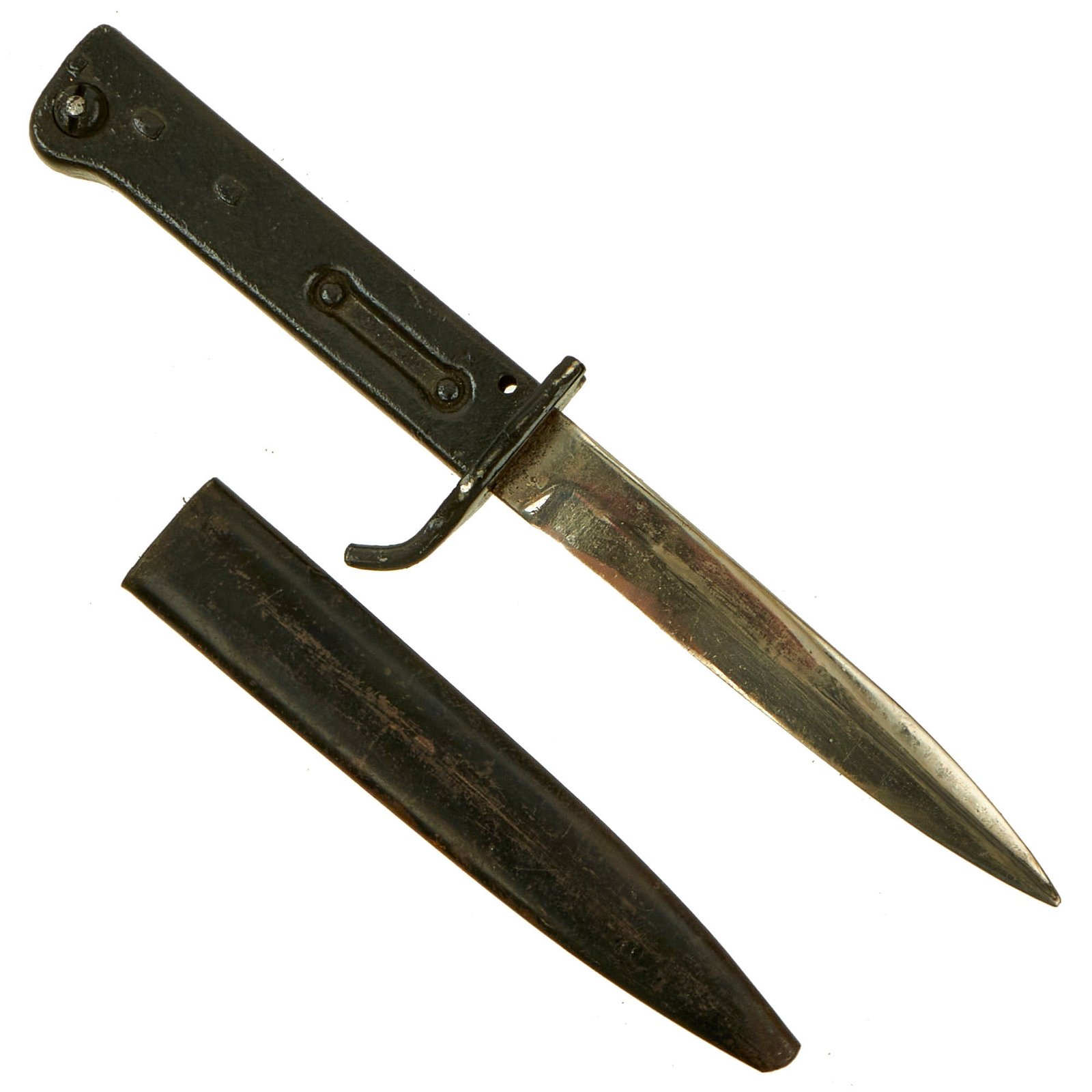 Buy Original German WWI Steel Hilt 5 ½” Blade Ersatz Bayonet Fighting Knife Combination with Scabbard by Franz Koller & Co. - Carter Type EB2 | Original Firearms Antique For Sale
