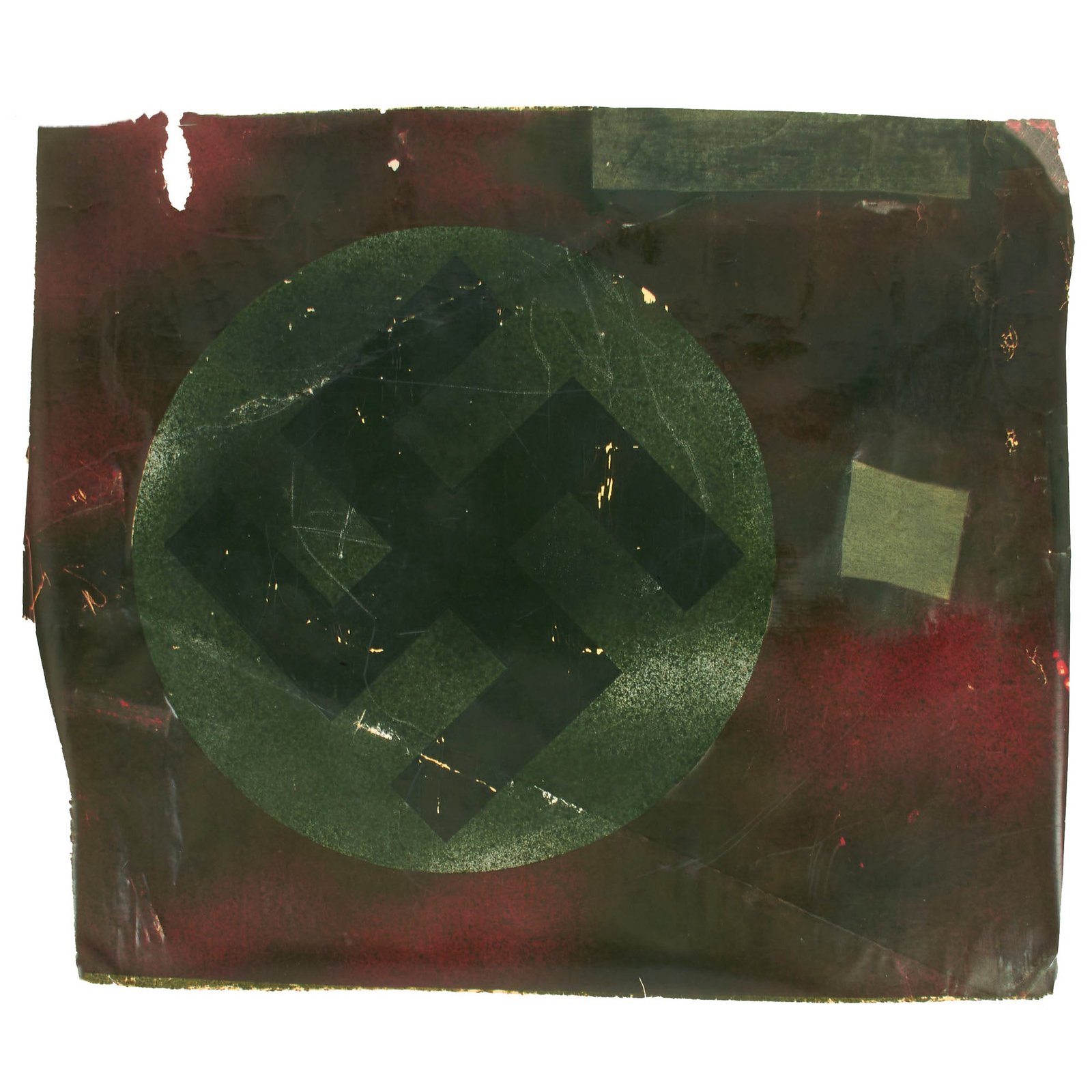 Buy Original German WWII Luftwaffe Glider Camouflage Canvas Skin Cut Off Section - 15 1/2" x 19" | Original Firearms Antique For Sale