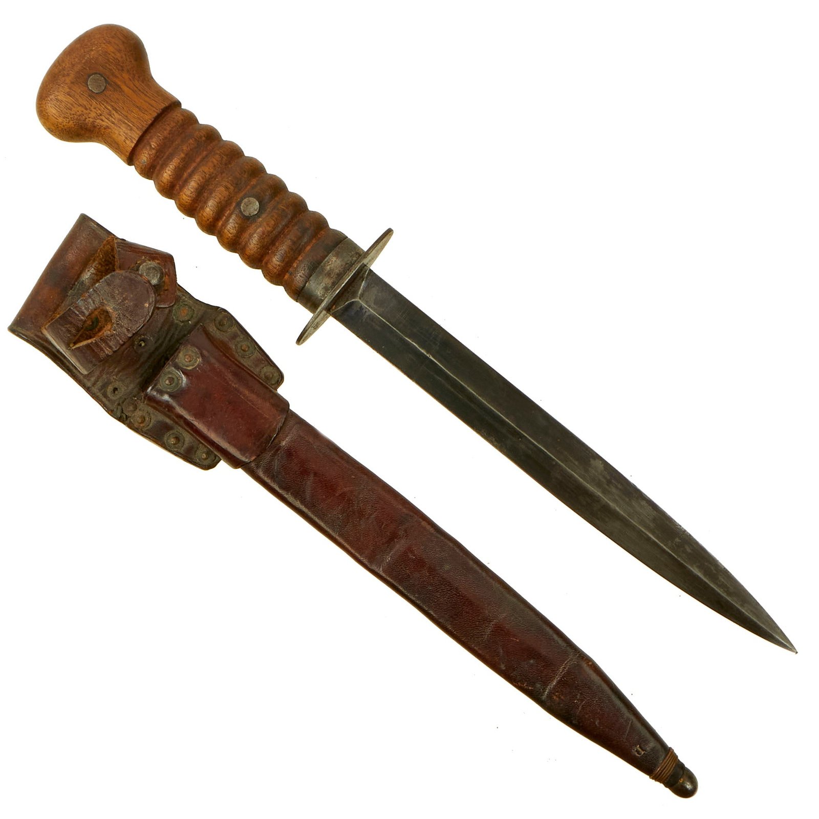 Buy Original Dutch WWI M-1915 Stormdolk Commando Knife With Scabbard | Original Firearms Antique For Sale