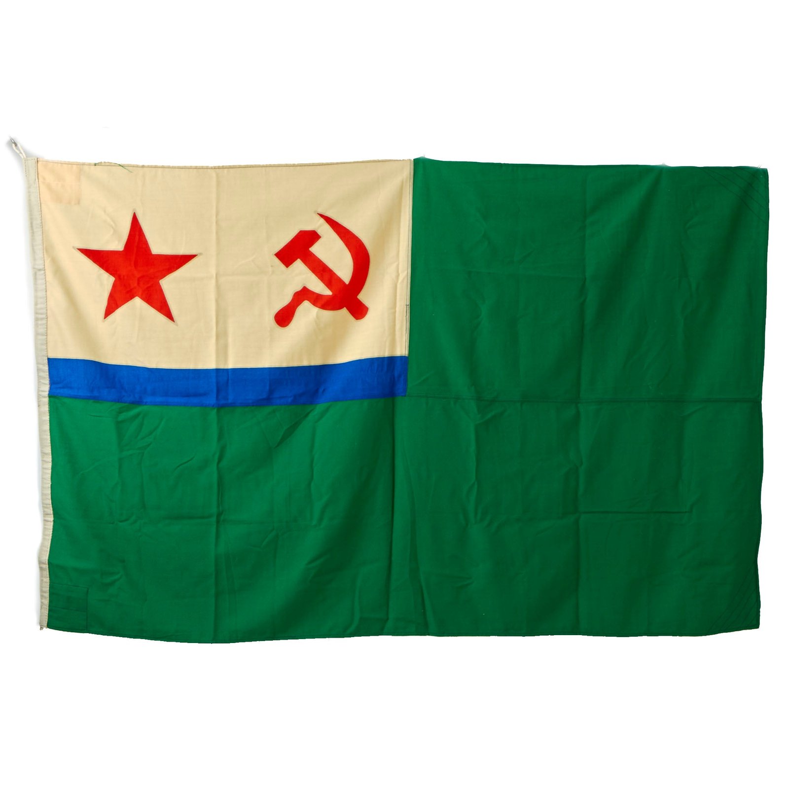 Buy Original Cold War Era Soviet Naval flag flown by ships and vessels of the Border Guard Force, Dated 1981 - 71” x 45” | Original Firearms Antique For Sale