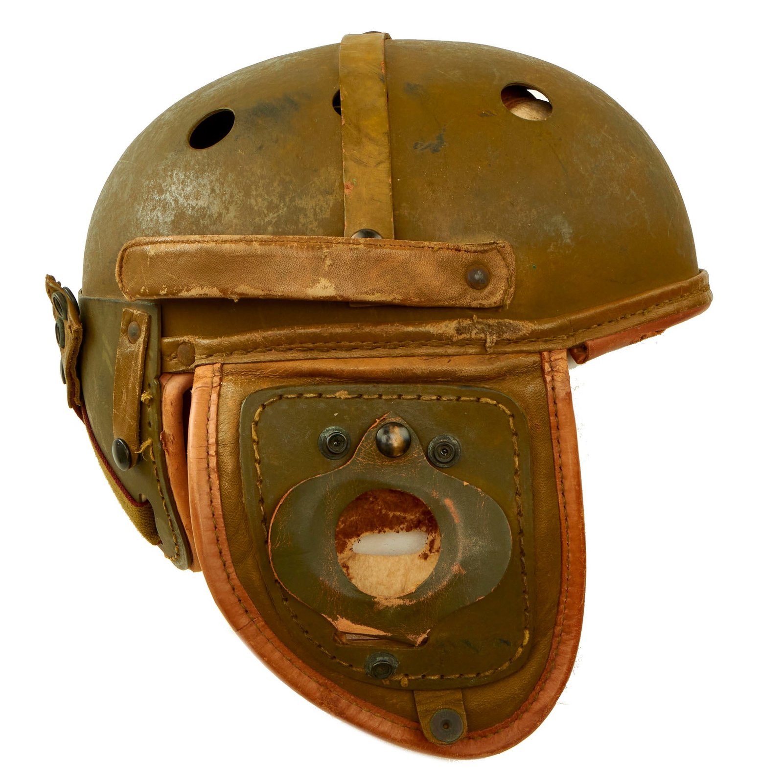 Buy Original U.S. WWII M38 Tanker Helmet by Rawlings Manufacturing Co - Size 7 ½ | Original Firearms Antique For Sale