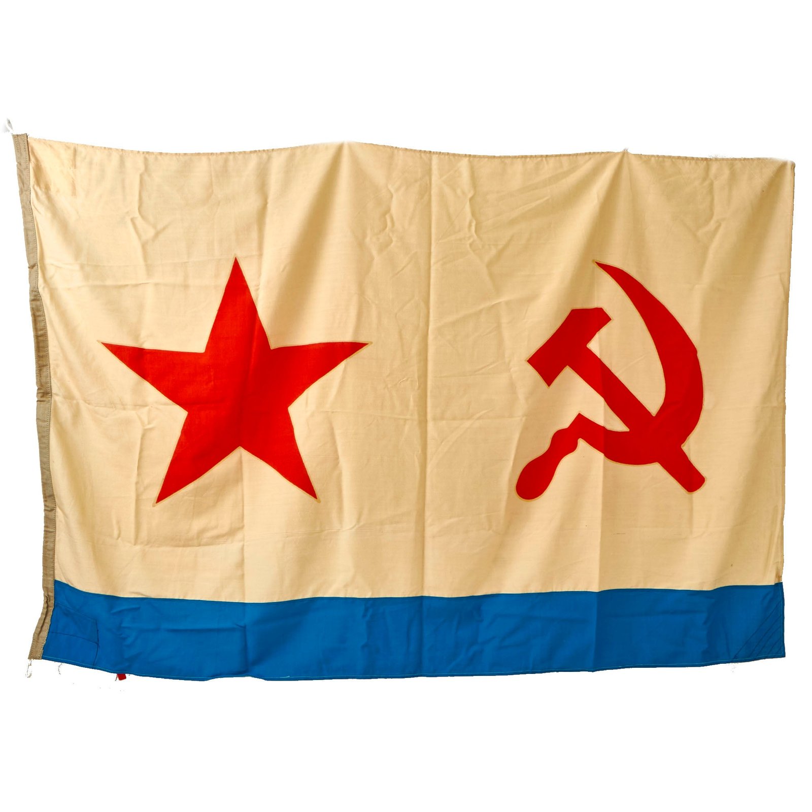 Buy Original Late Cold War Naval Ensign of the Soviet Union dated 1990 - 53" x 80" | Original Firearms Antique For Sale