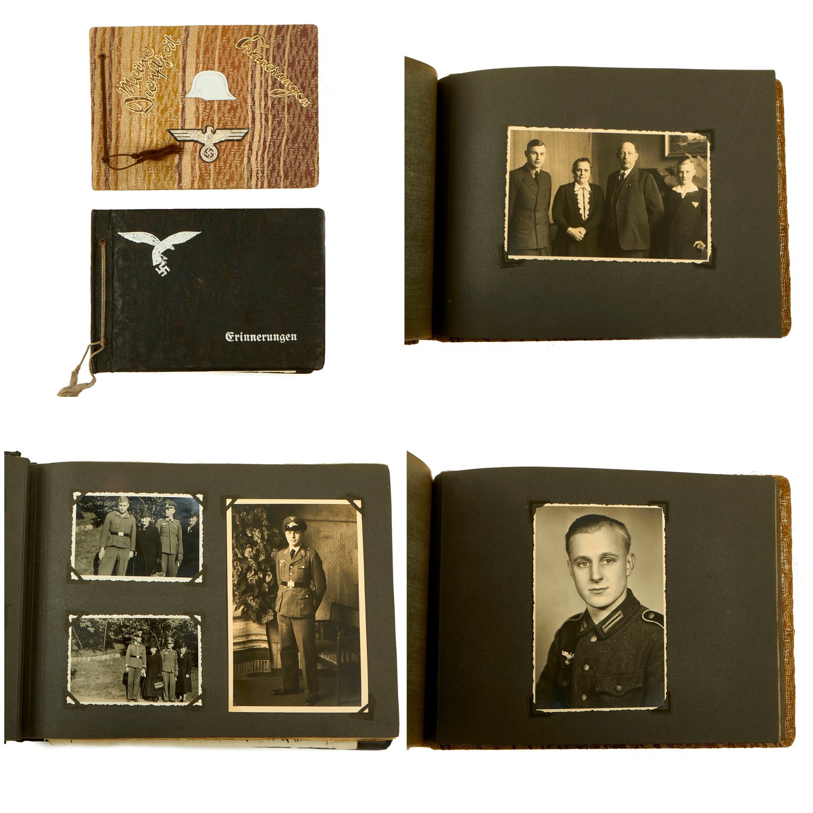 Buy Original German WWII Photo Album Set of Two Brothers - Luftwaffe Fallschirmjäger Paratrooper in Crete & Army Heer Albums | Original Firearms Antique For Sale