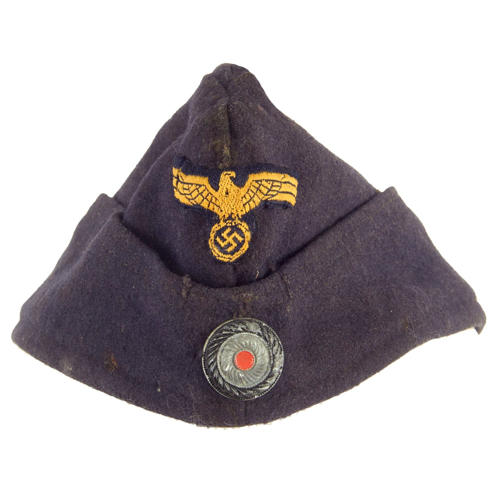 Buy Original German WWII Service Worn Kriegsmarine Navy NCO M38 Overseas Cap - Schiffchen | Original Firearms Antique For Sale