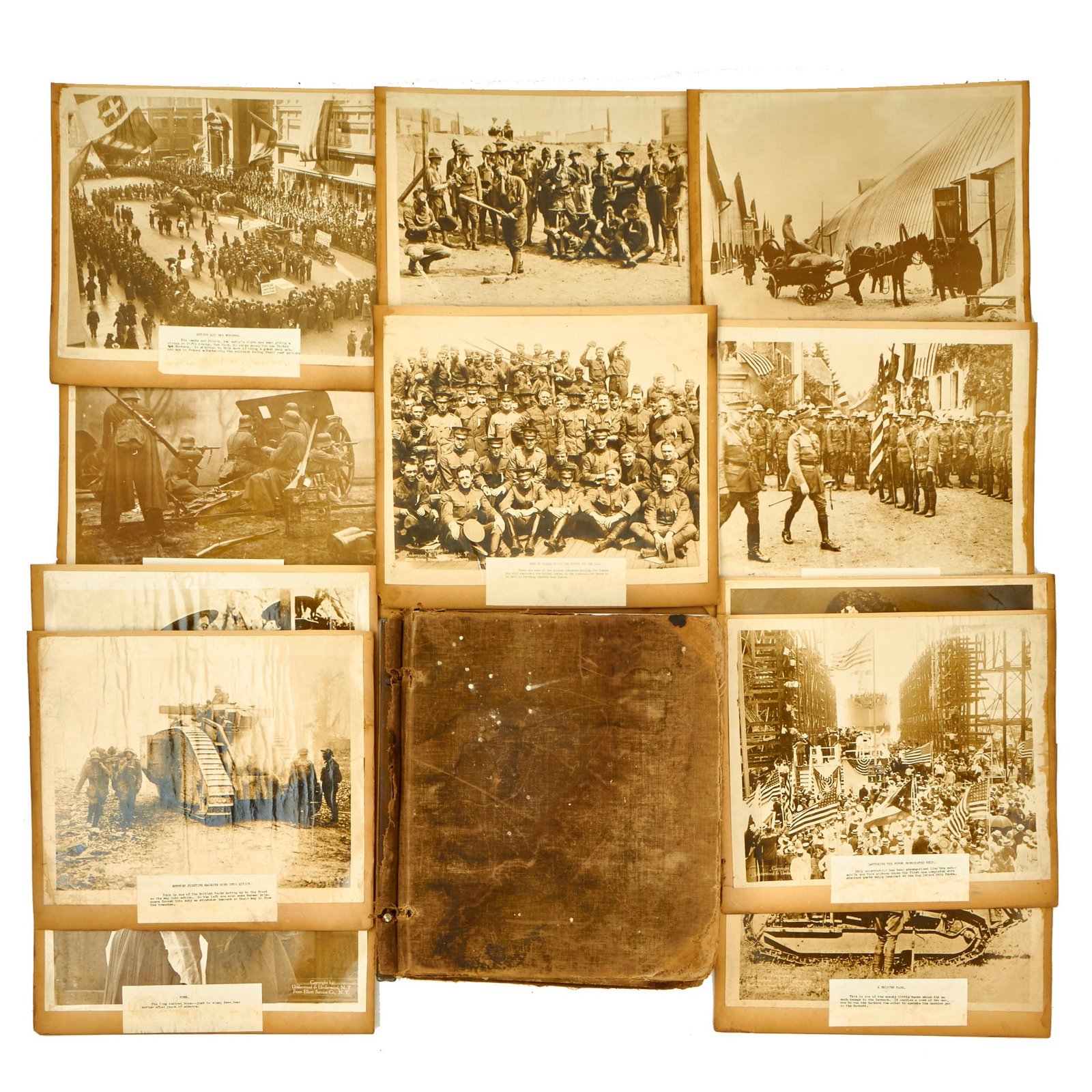 Buy Original U.S WWI Committee on Public Information Large Format Photographs in Album and Loose - 75 Total | Original Firearms Antique For Sale