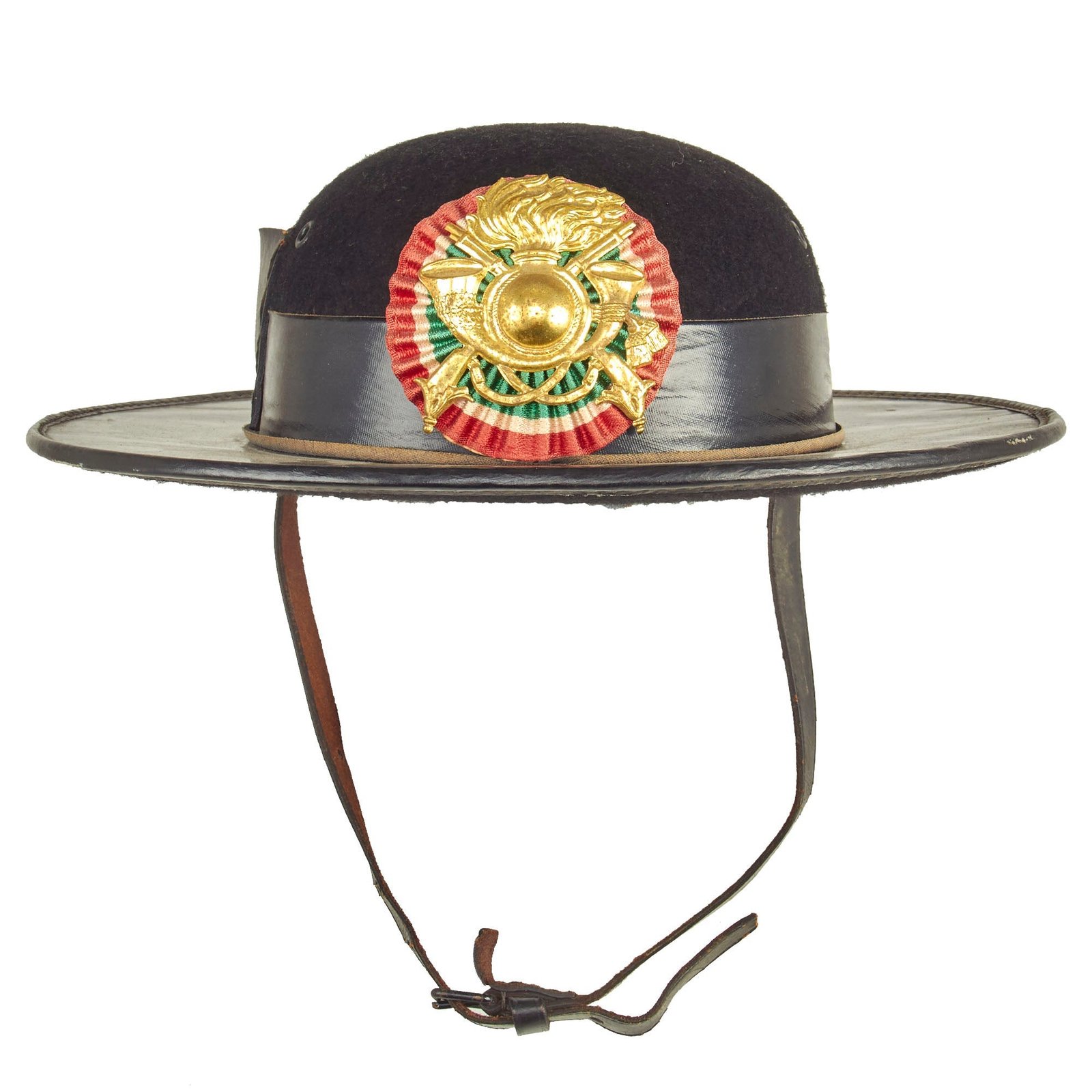 Buy Original WWII Italian Bersaglieri Regiment Infantry Officer Dress Hat | Original Firearms Antique For Sale
