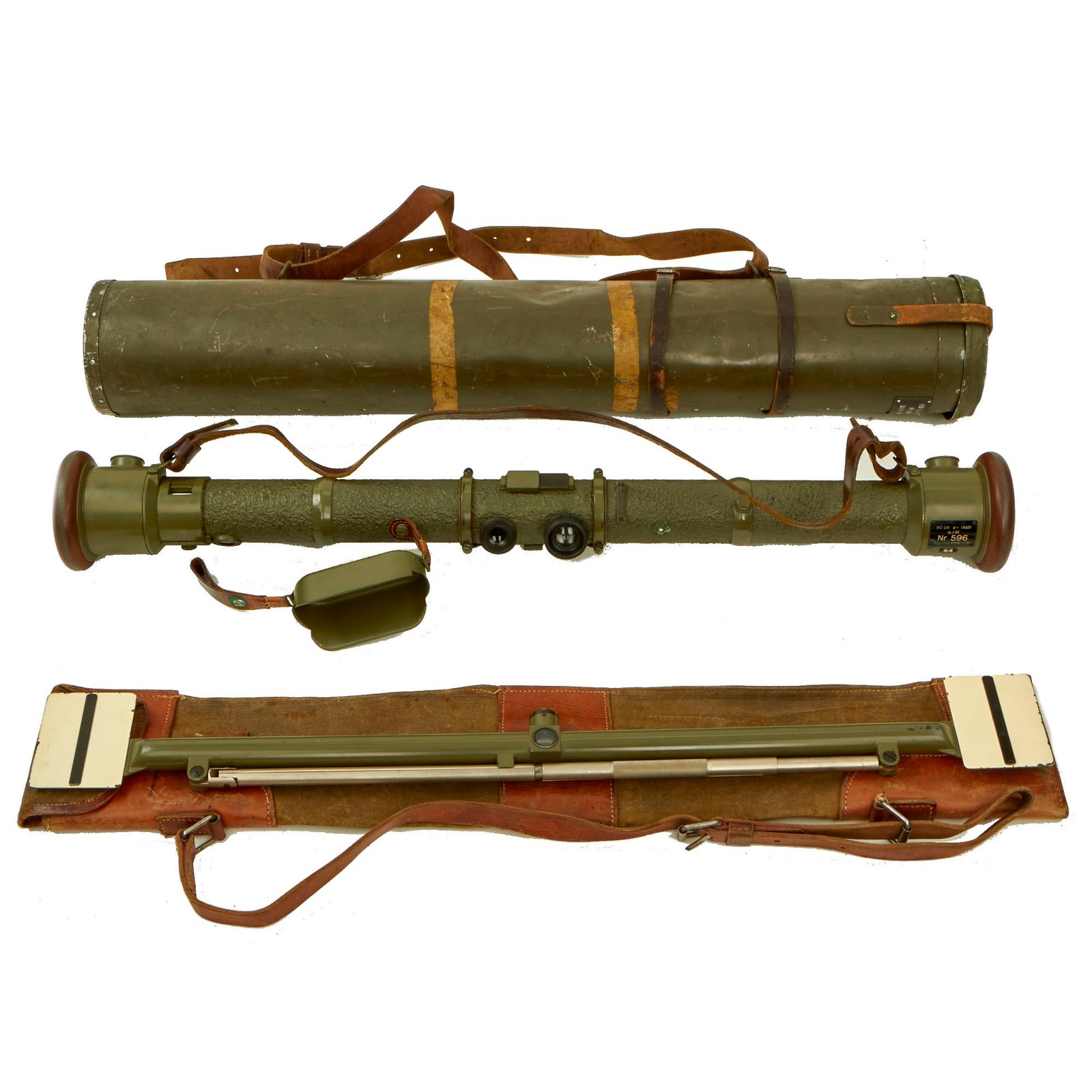 Buy Original Swiss WWII Swedish Issue M/41 80cm 12x Coincidence Rangefinder by Wild of Heerbrugg with Carry Case & Ranging Bar | Original Firearms Antique For Sale