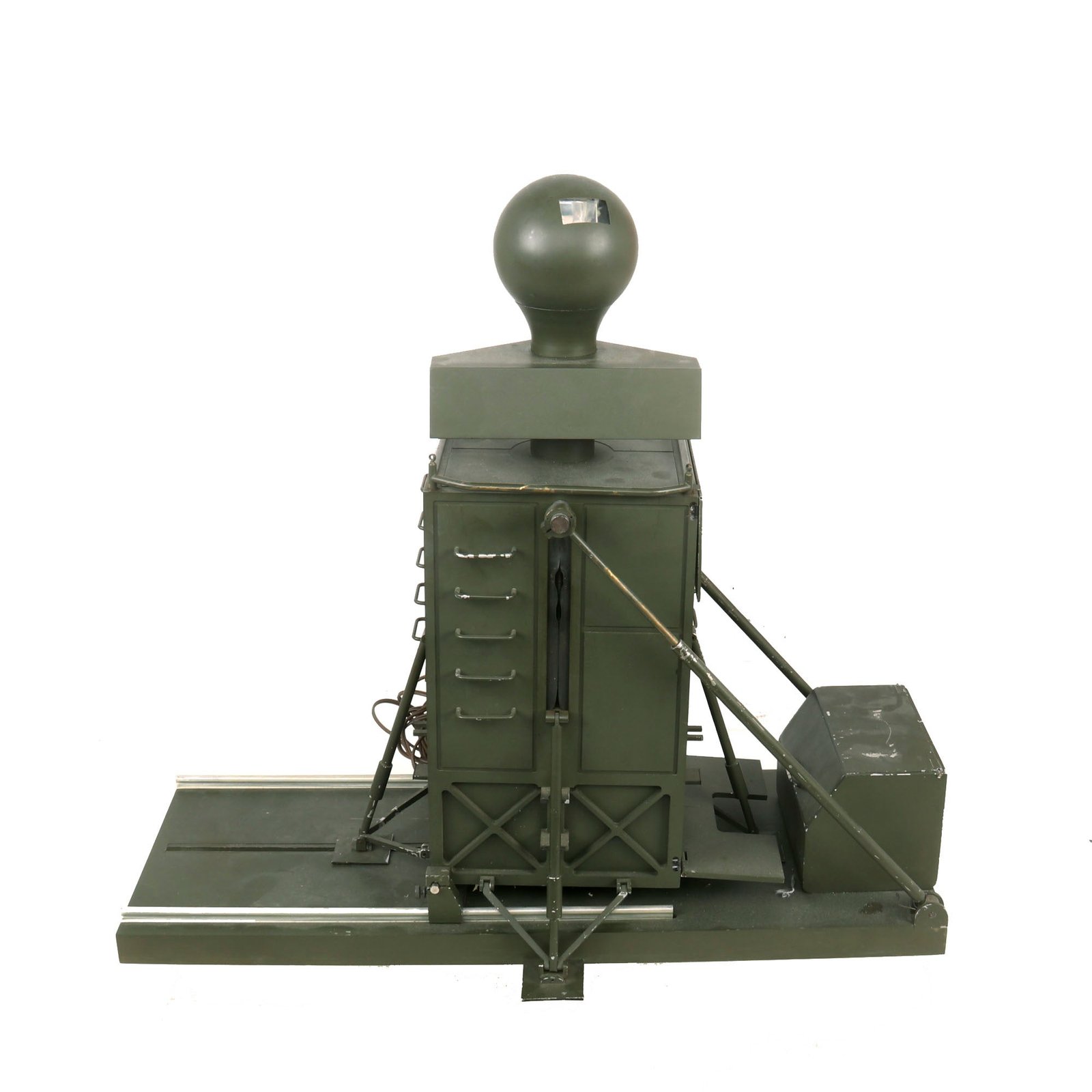 Buy Original U.S. Cold War Era Prototype Miniature Desktop Radar Unit with Rotating Radar & Strobe Lights with Remote | Original Firearms Antique For Sale