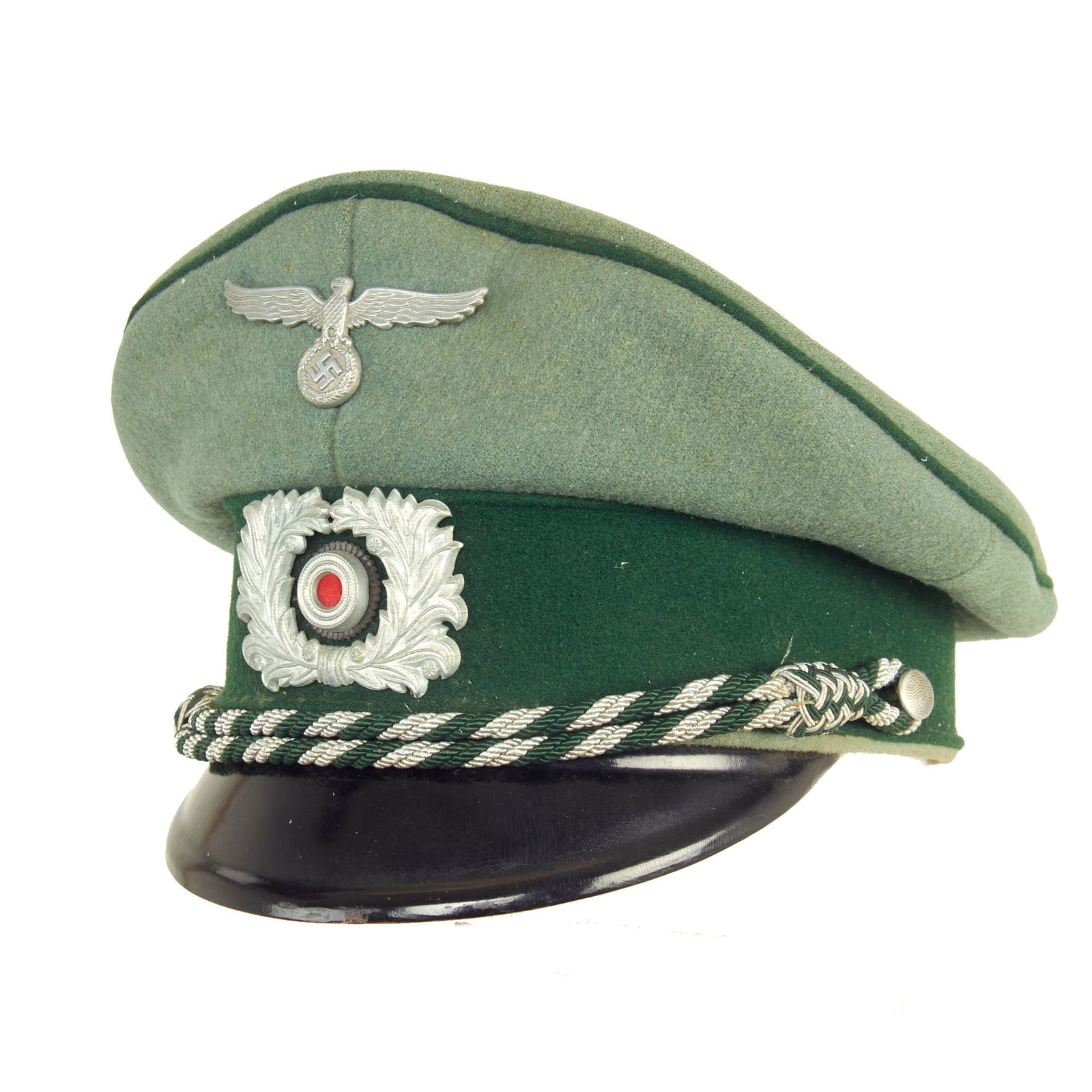Buy Original German WWII Named Customs Officer Schirmmütze Visor Cap by L. Reuther | Original Firearms Antique For Sale