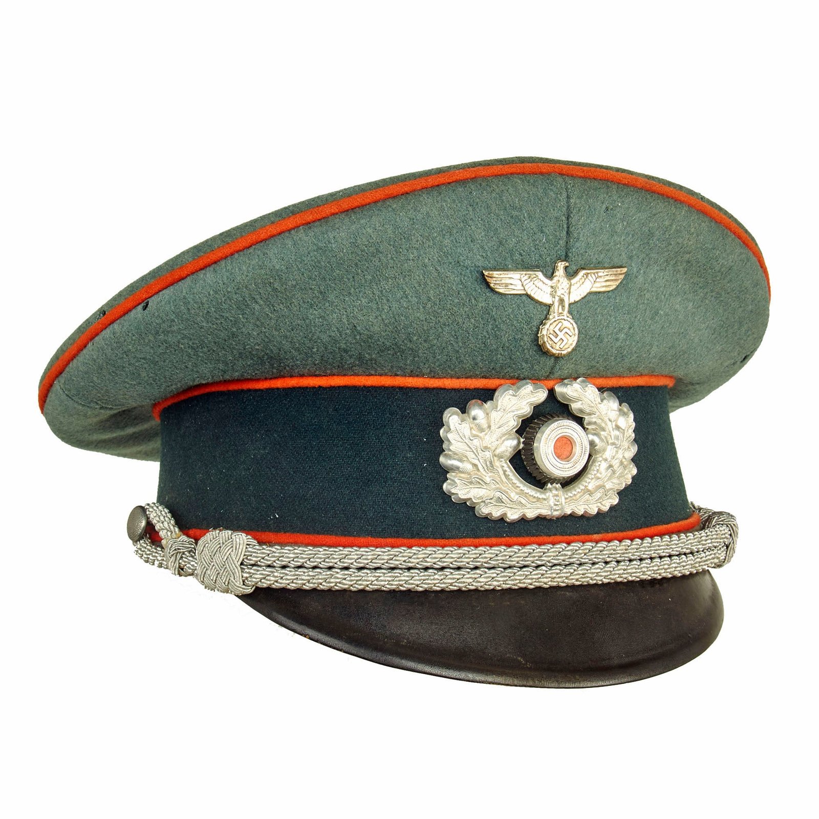 Buy Original German WWII Army Heer Artillery Officers Schirmmütze Visor Cap by Franz Spangemacher | Original Firearms Antique For Sale