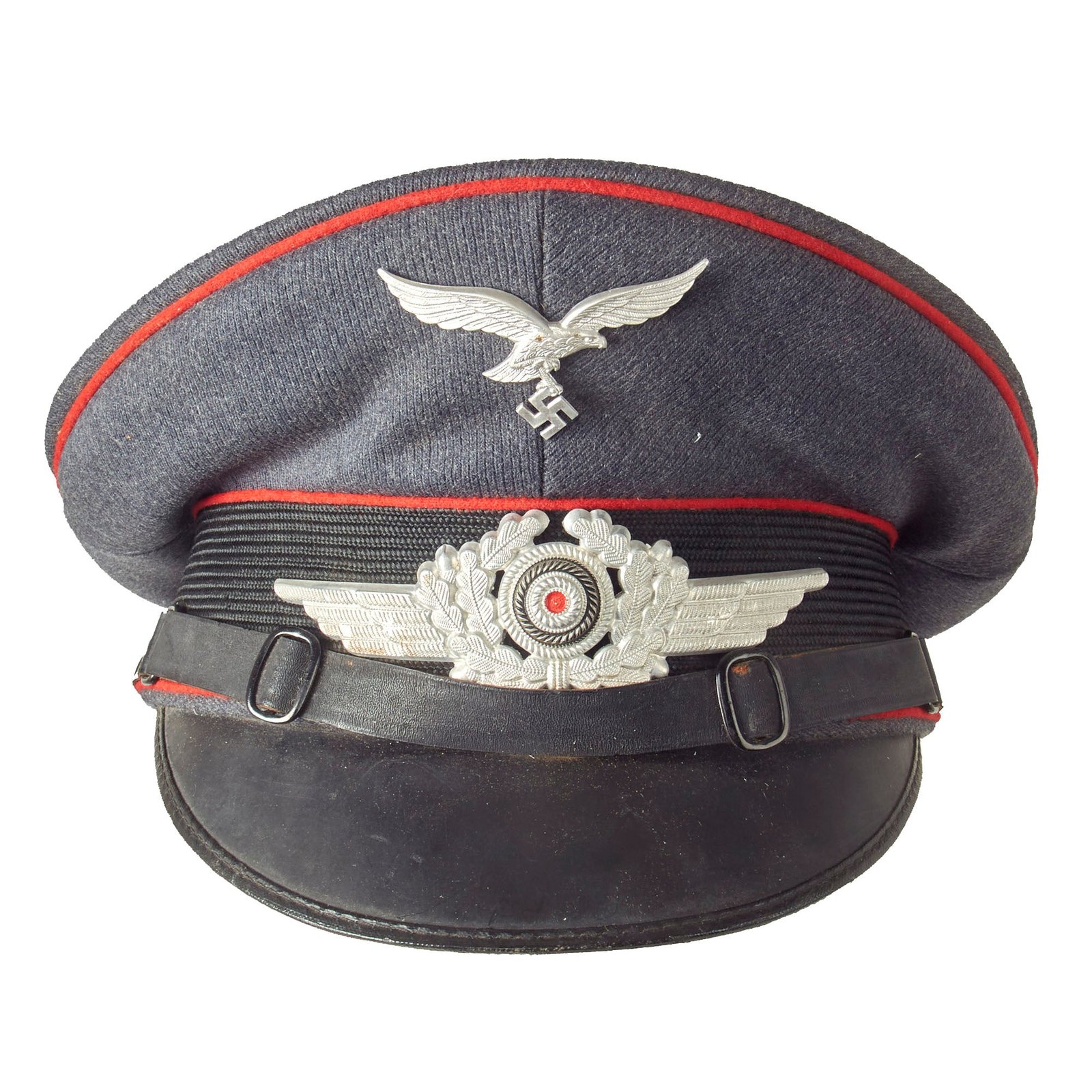Buy Original German WWII Luftwaffe Flakkorps Unit Marked 56cm EM/NCO Visor Cap by Felix Weissbach - dated 1938 | Original Firearms Antique For Sale