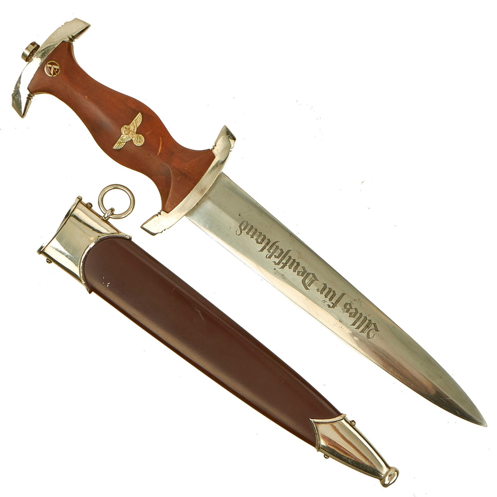 Buy Original German Excellent WWII 1938 dated SA Dagger by Edward Wüsthof with Scabbard - RZM M7/19 | Original Firearms Antique For Sale