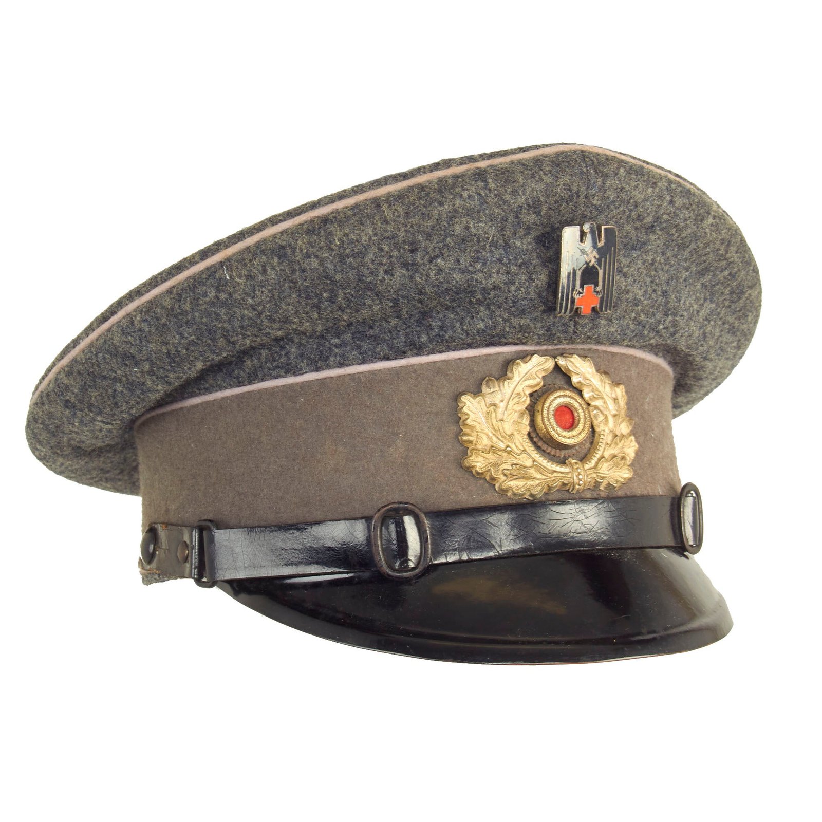 Buy Original German WWII Named Red Cross DRK EM/NCO Schirmmütze Visor Cap | Original Firearms Antique For Sale